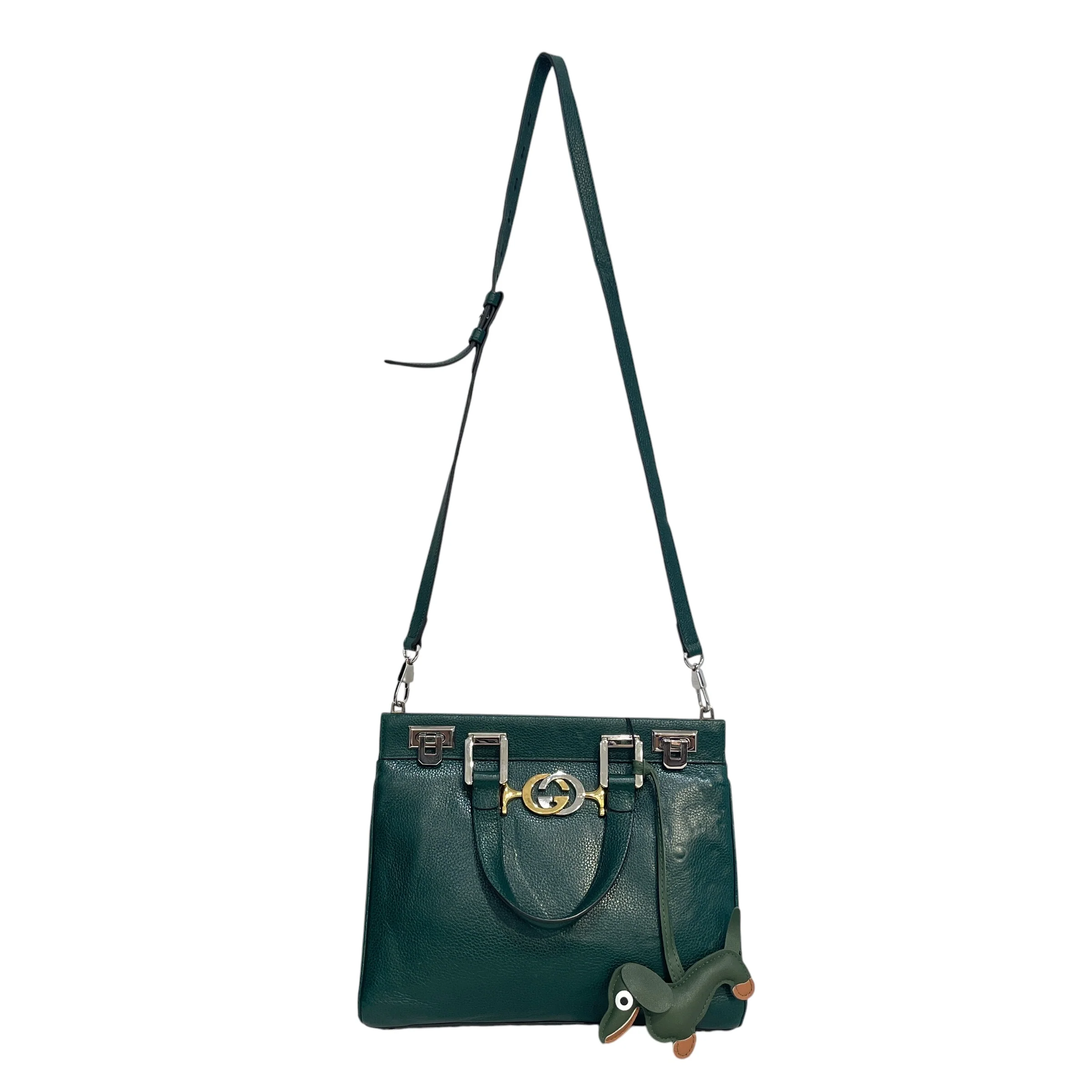 GUCCI/Cross Body Bag/Leather/GRN/Horsebit Zumi Top