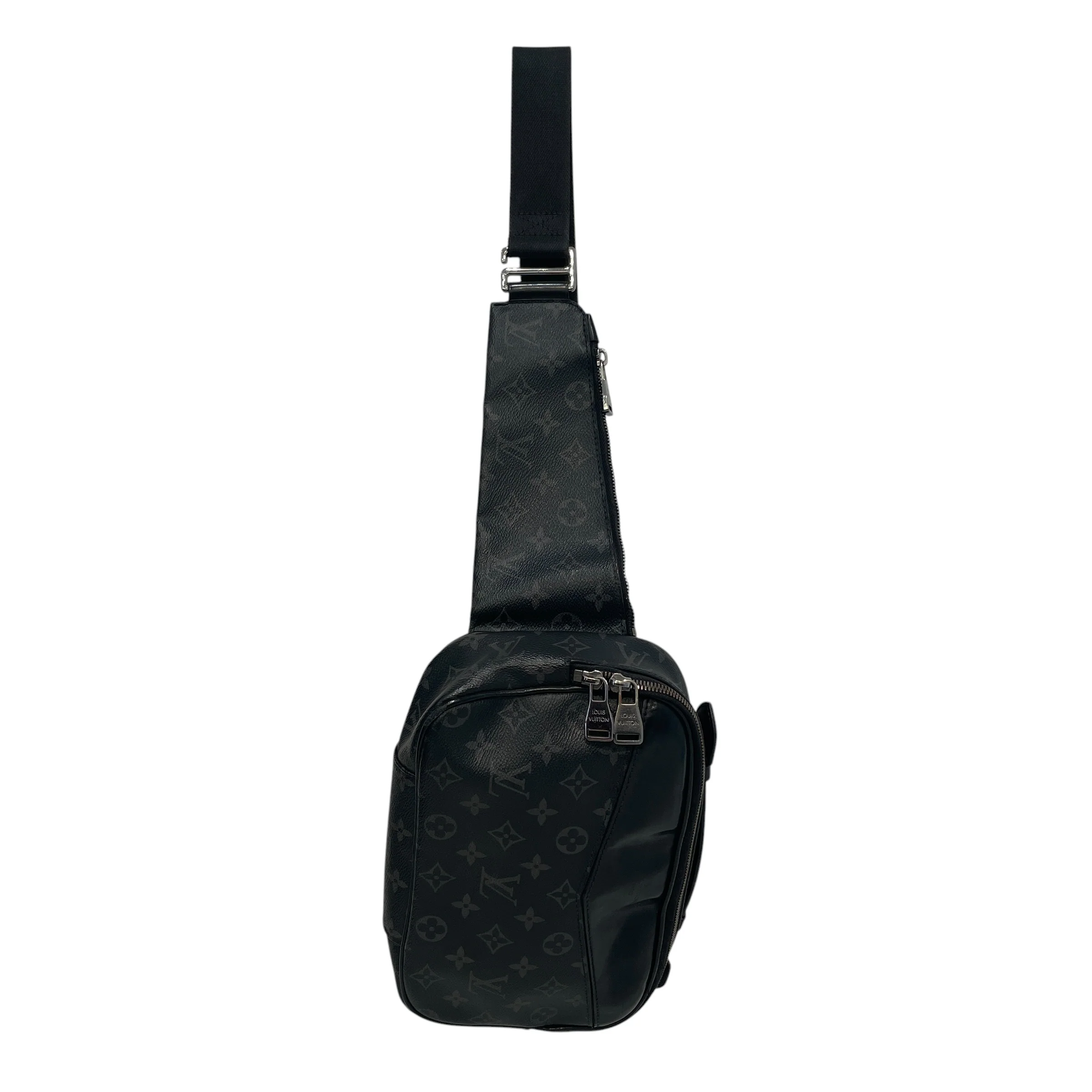 LOUIS VUITTON/Cross Body Bag/Monogram/Leather/BLK/Eclipse Explorer Bum Bag