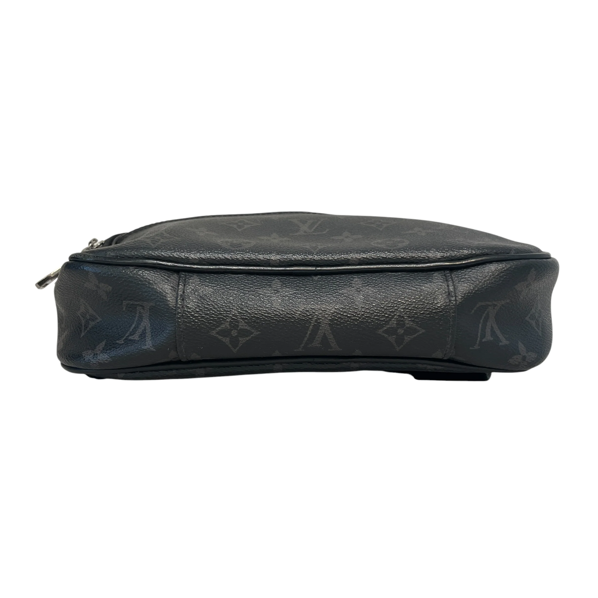 LOUIS VUITTON/Cross Body Bag/Monogram/Leather/BLK/Eclipse Explorer Bum Bag