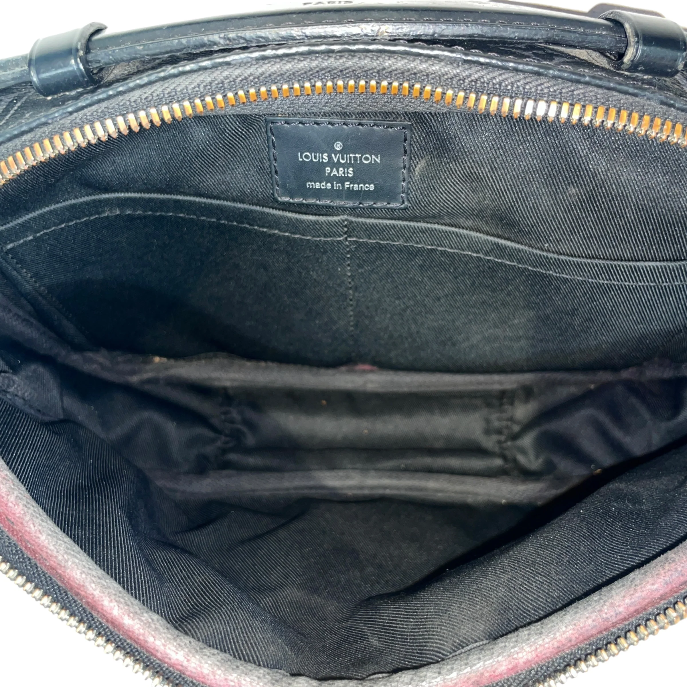 LOUIS VUITTON/Cross Body Bag/Monogram/Leather/BLK/Eclipse Explorer Bum Bag