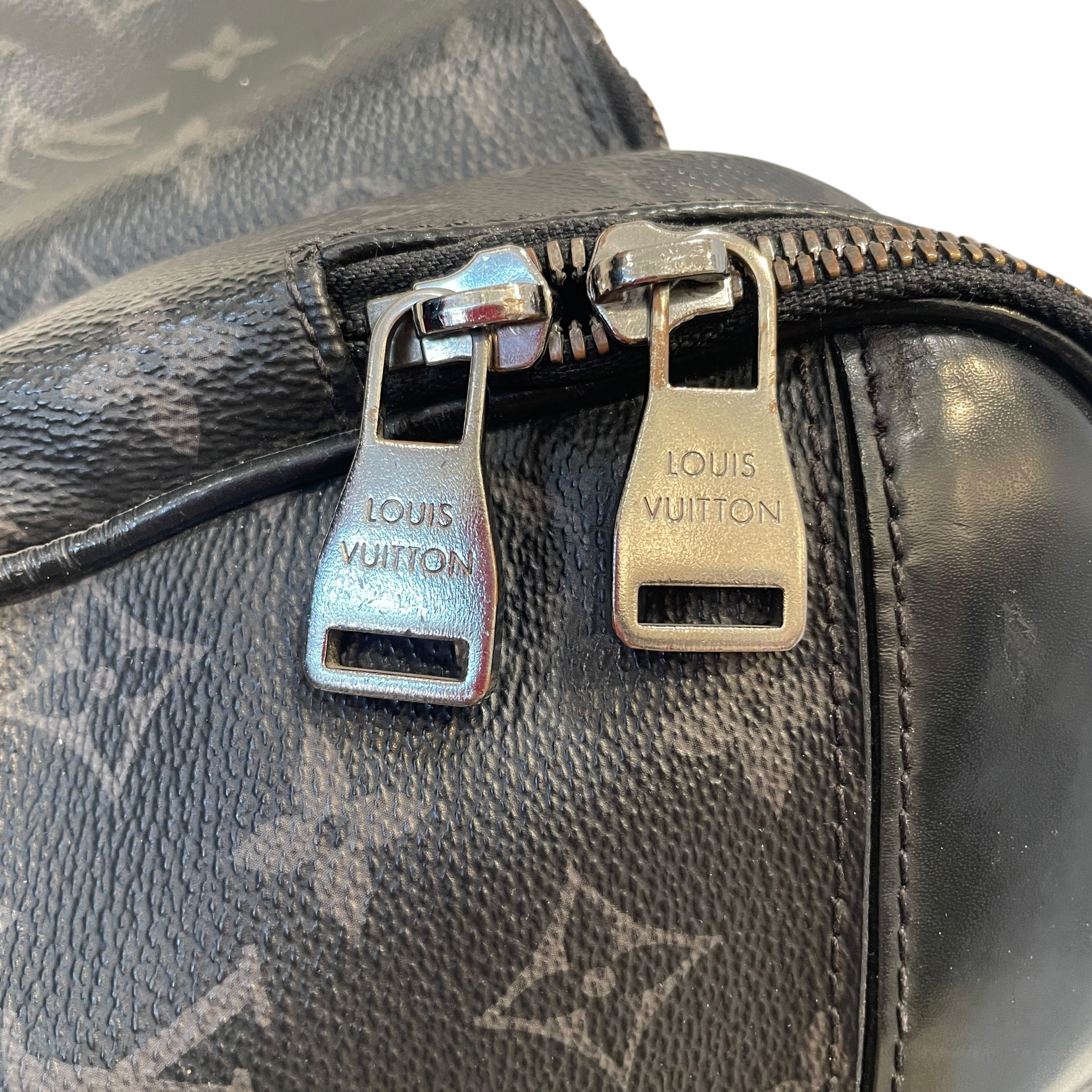 LOUIS VUITTON/Cross Body Bag/Monogram/Leather/BLK/Eclipse Explorer Bum Bag