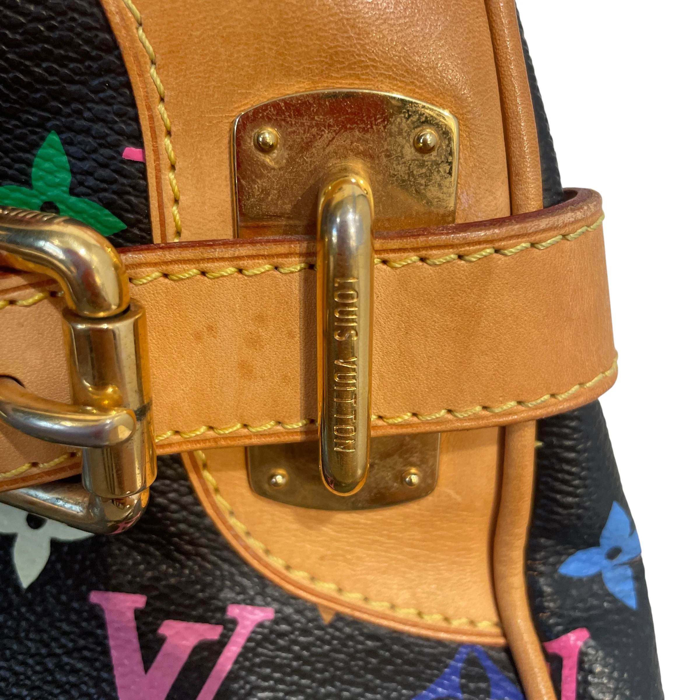 LOUIS VUITTON/Hand Bag/Monogram/Leather/BLK/Claudia Multicolor