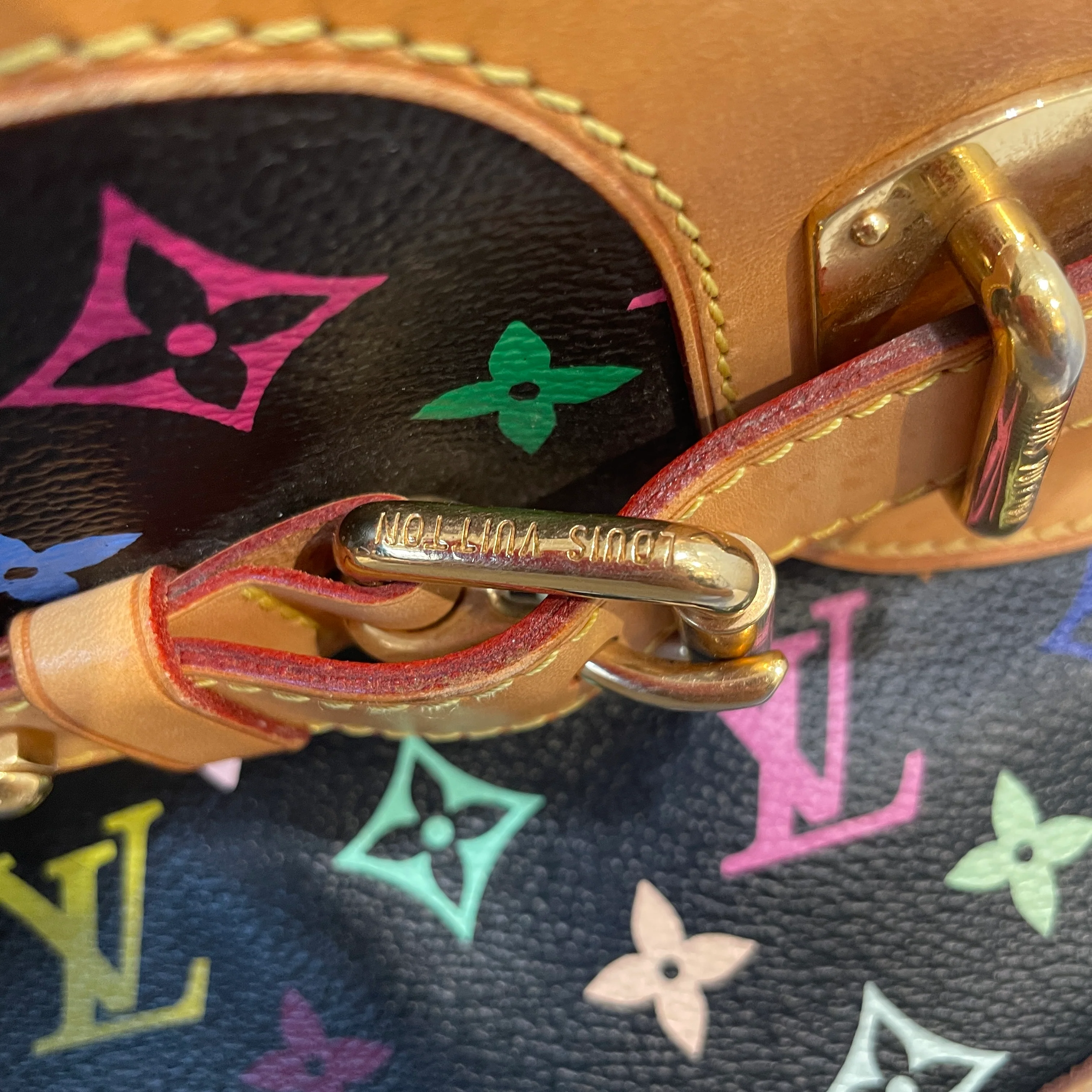 LOUIS VUITTON/Hand Bag/Monogram/Leather/BLK/Claudia Multicolor