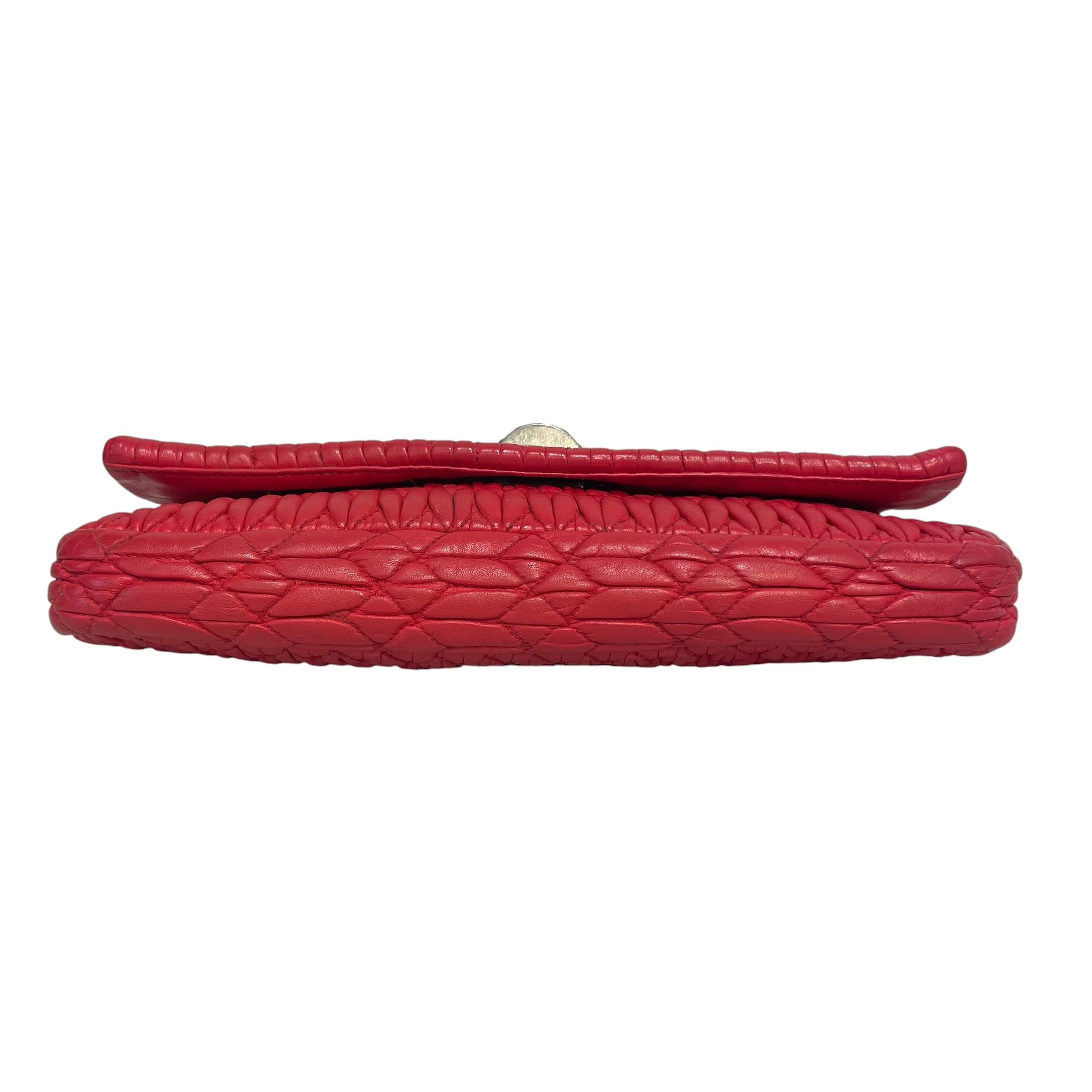MIU MIU/Hand Bag/Leather/RED/Crystal Cloque