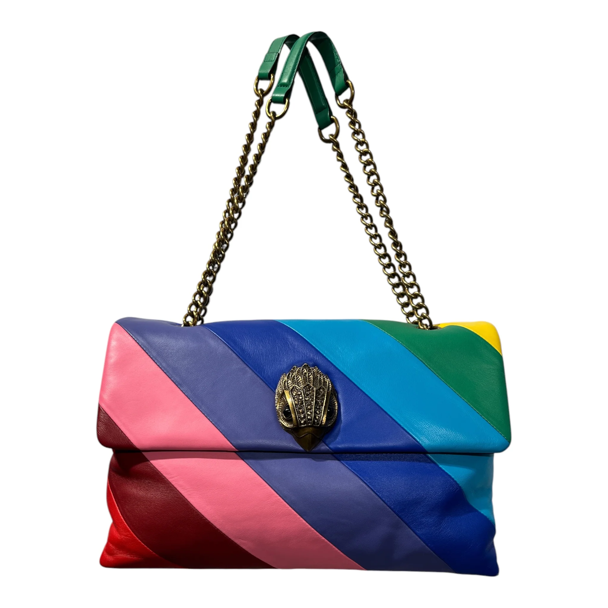 Kurt Geiger/Cross Body Bag/Stripe/Leather/MLT/RAINBOW-KENSINGTON