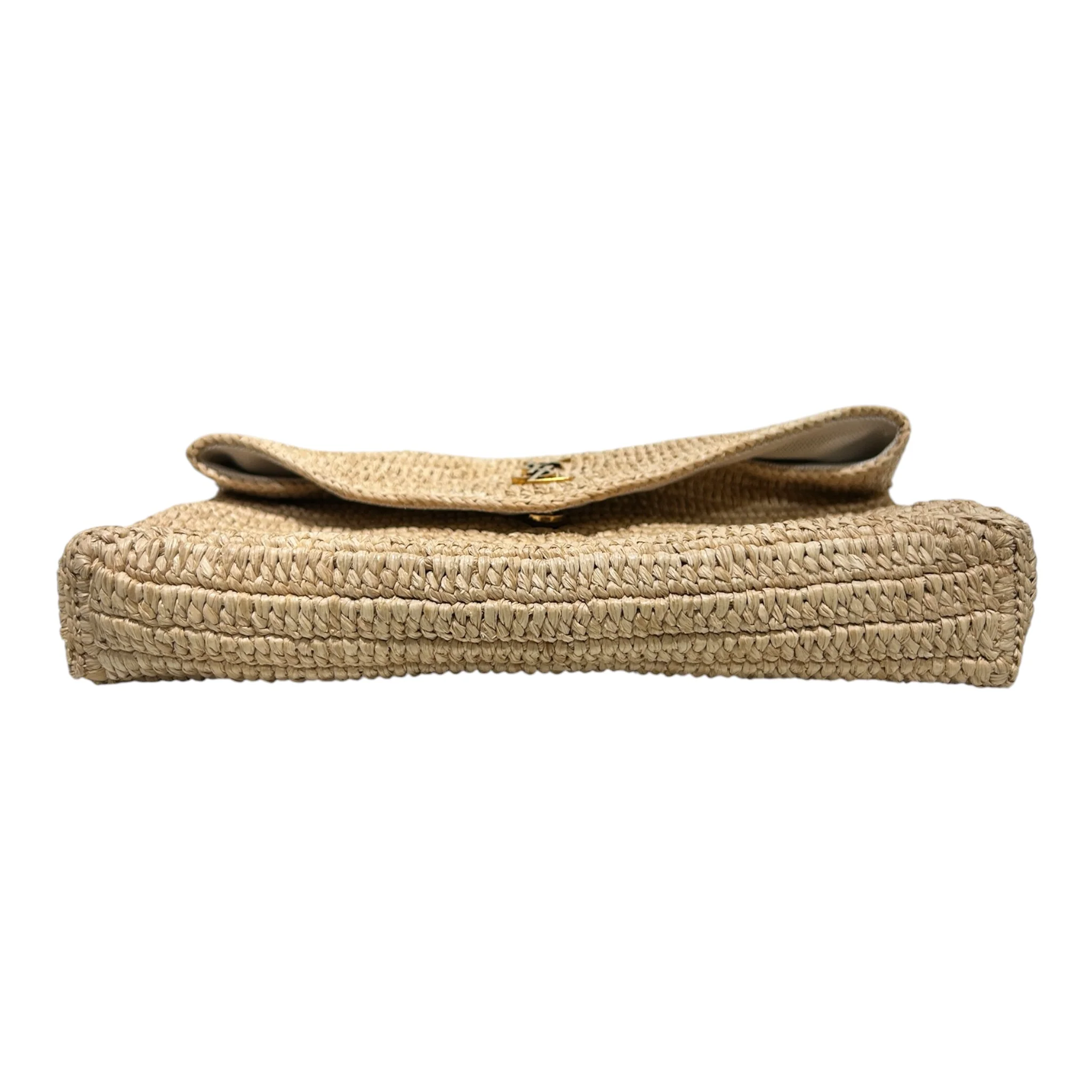 YVES SAINT LAURENT/Clutch Bag/BEG/WOVEN POUCH