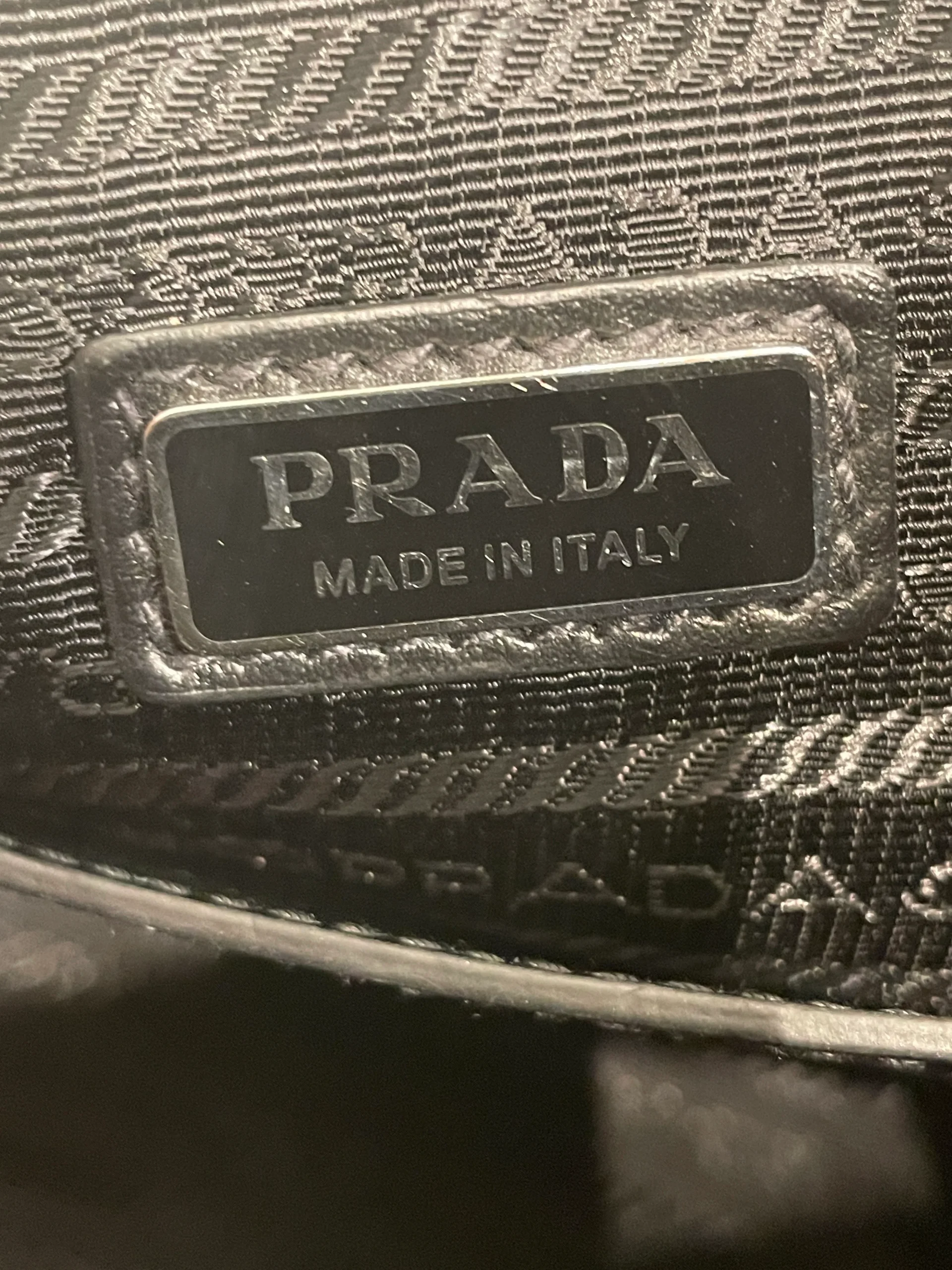 PRADA/Cross Body Bag/Leather/BLK/SAFFINO LEATHER TRIANGLE CROSS