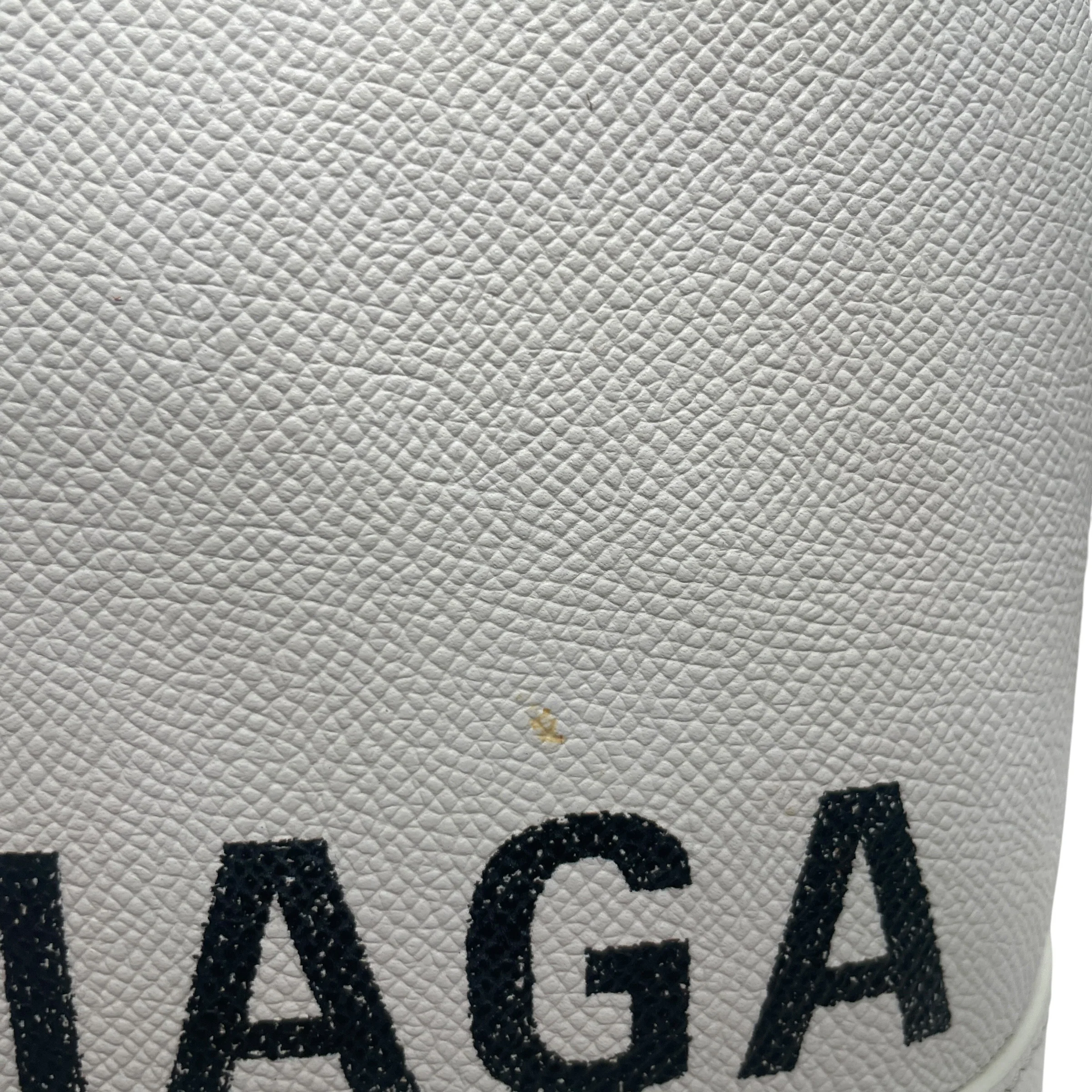 BALENCIAGA/Hand Bag/Leather/WHT/WHITE BALENCIAGABOLD PRINT