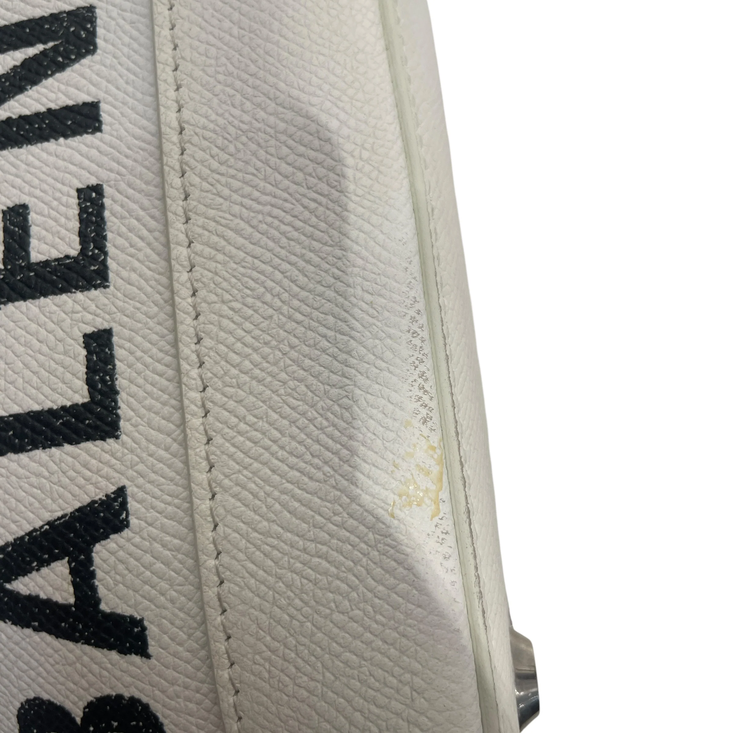 BALENCIAGA/Hand Bag/Leather/WHT/WHITE BALENCIAGABOLD PRINT