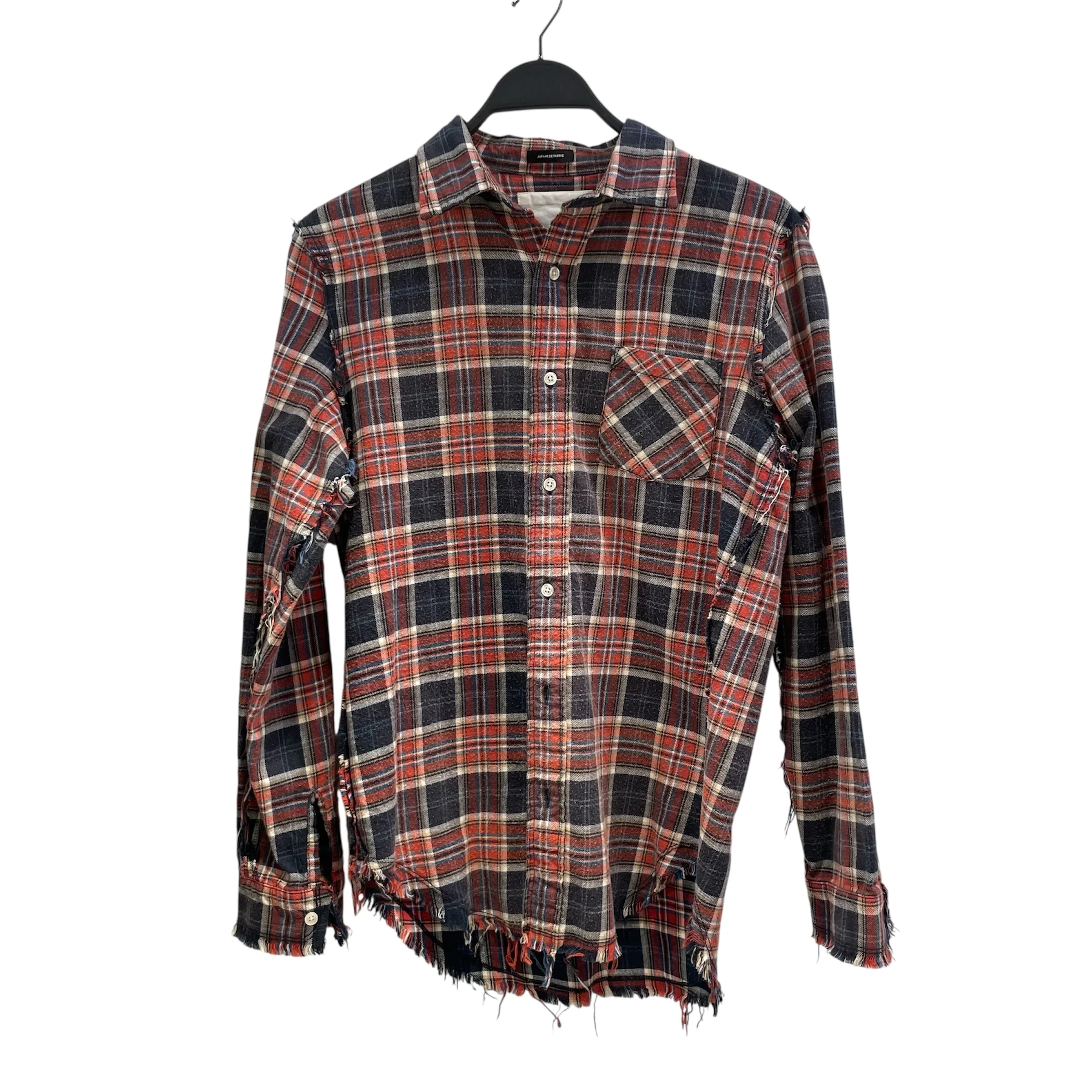 R13/Flannel Shirt/XS/Cotton/ORN/Plaid/Japenese Fabric Blue/Orange