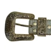 b.b.simon/Belt/Leather/GLD/GOLD PLEATED STUD