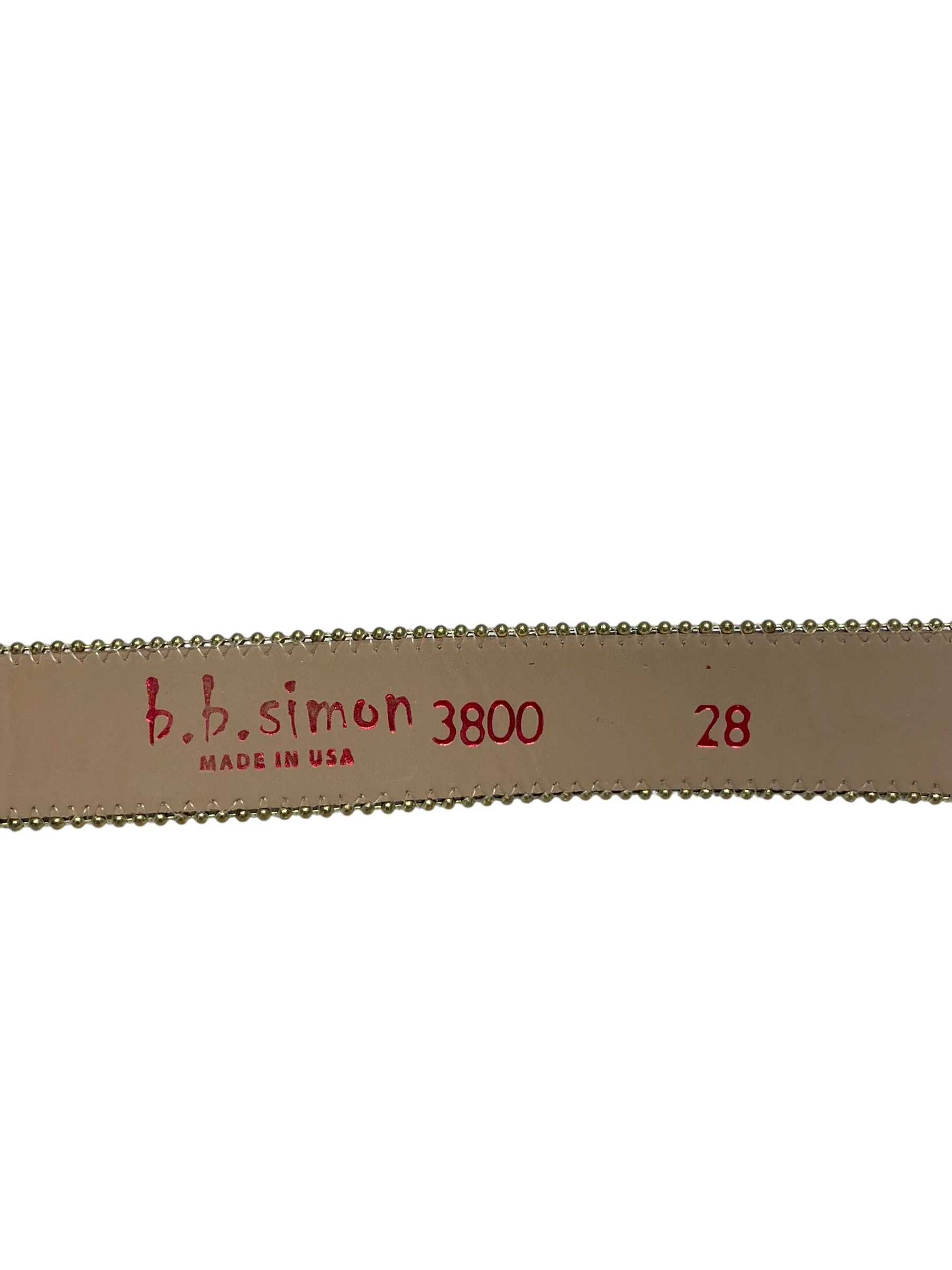 b.b.simon/Belt/Leather/GLD/GOLD PLEATED STUD
