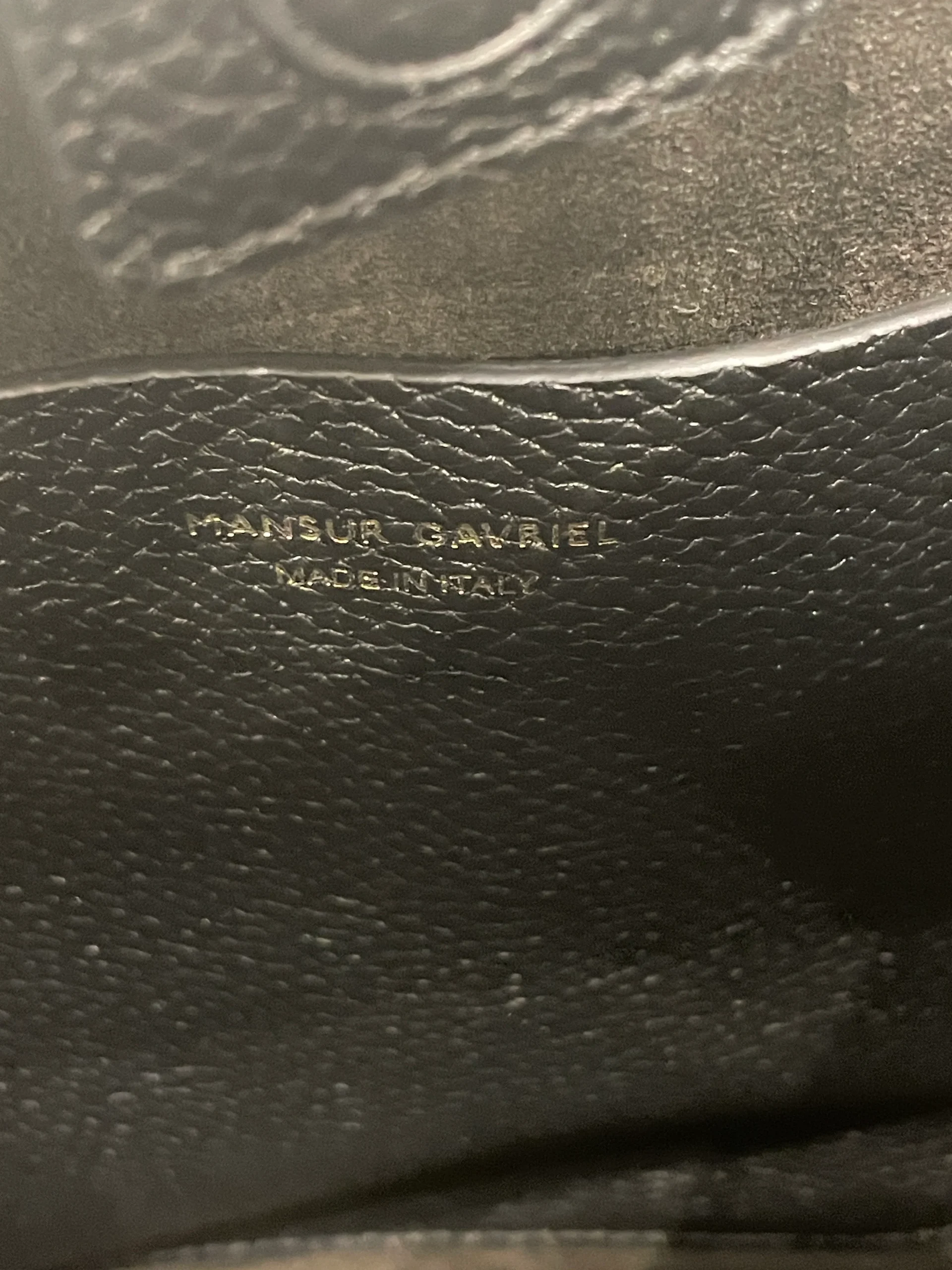Mansur Gavriel/Tote Bag/Leather/BLK/MINI GOLD LOGO