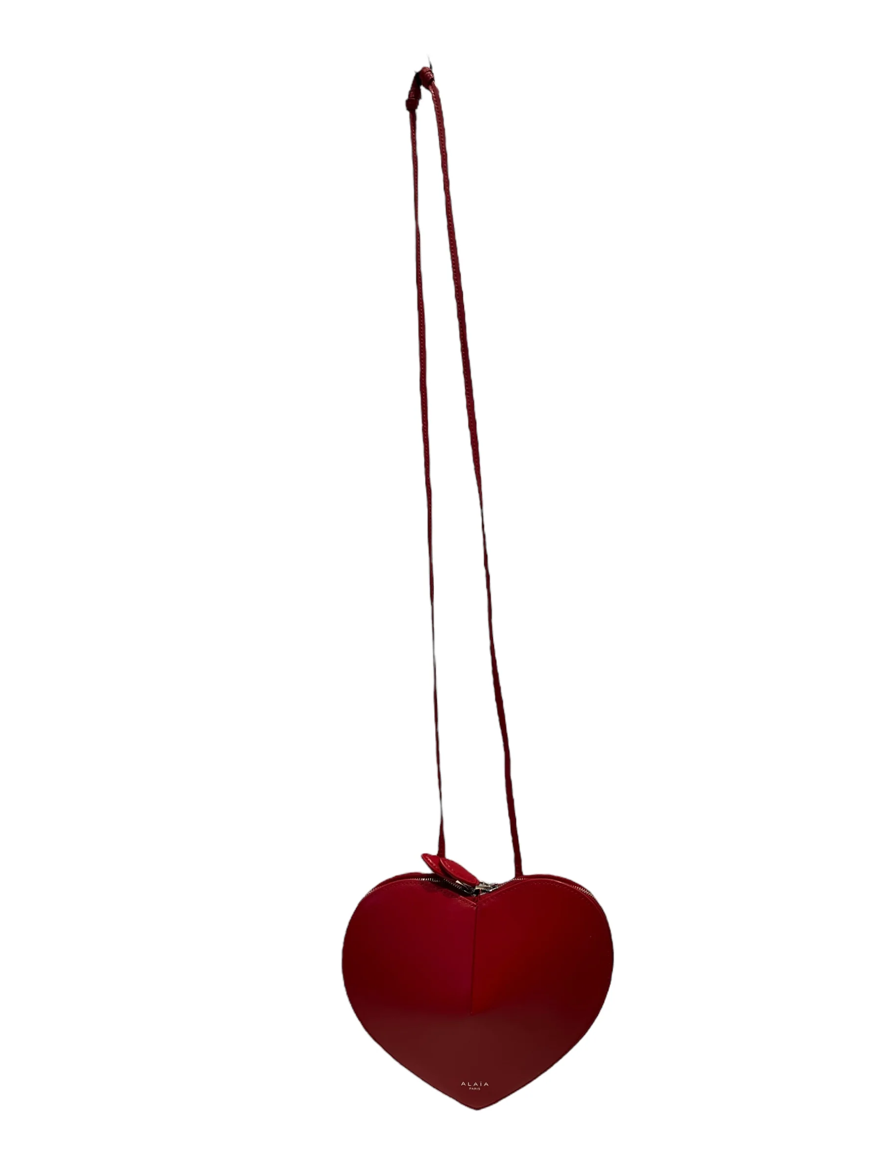 ALAIA/Cross Body Bag/S/Leather/RED/HEARTSHAPED