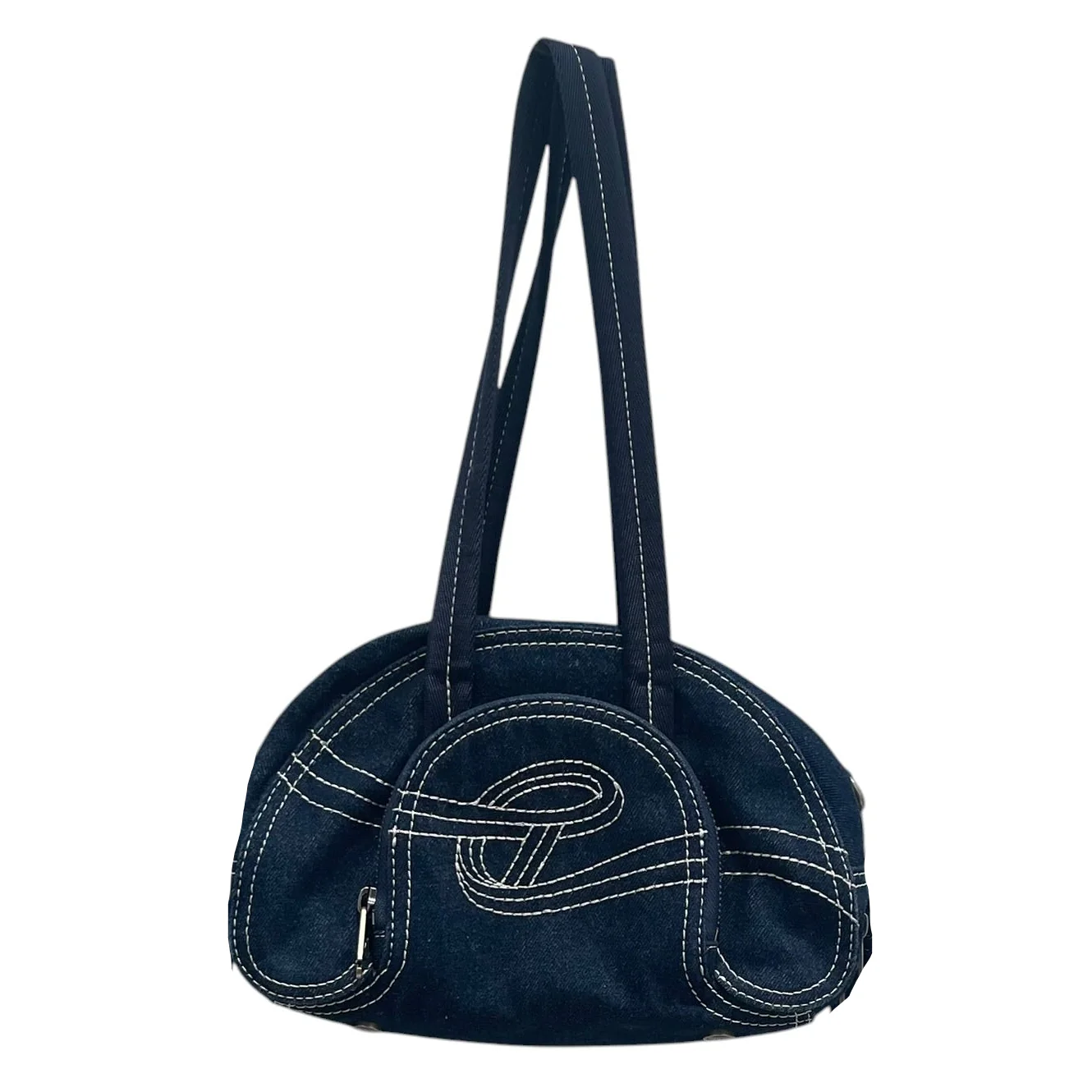 Telfar/Clutch Bag/Denim/IDG/brw tag/4 t studs bottom