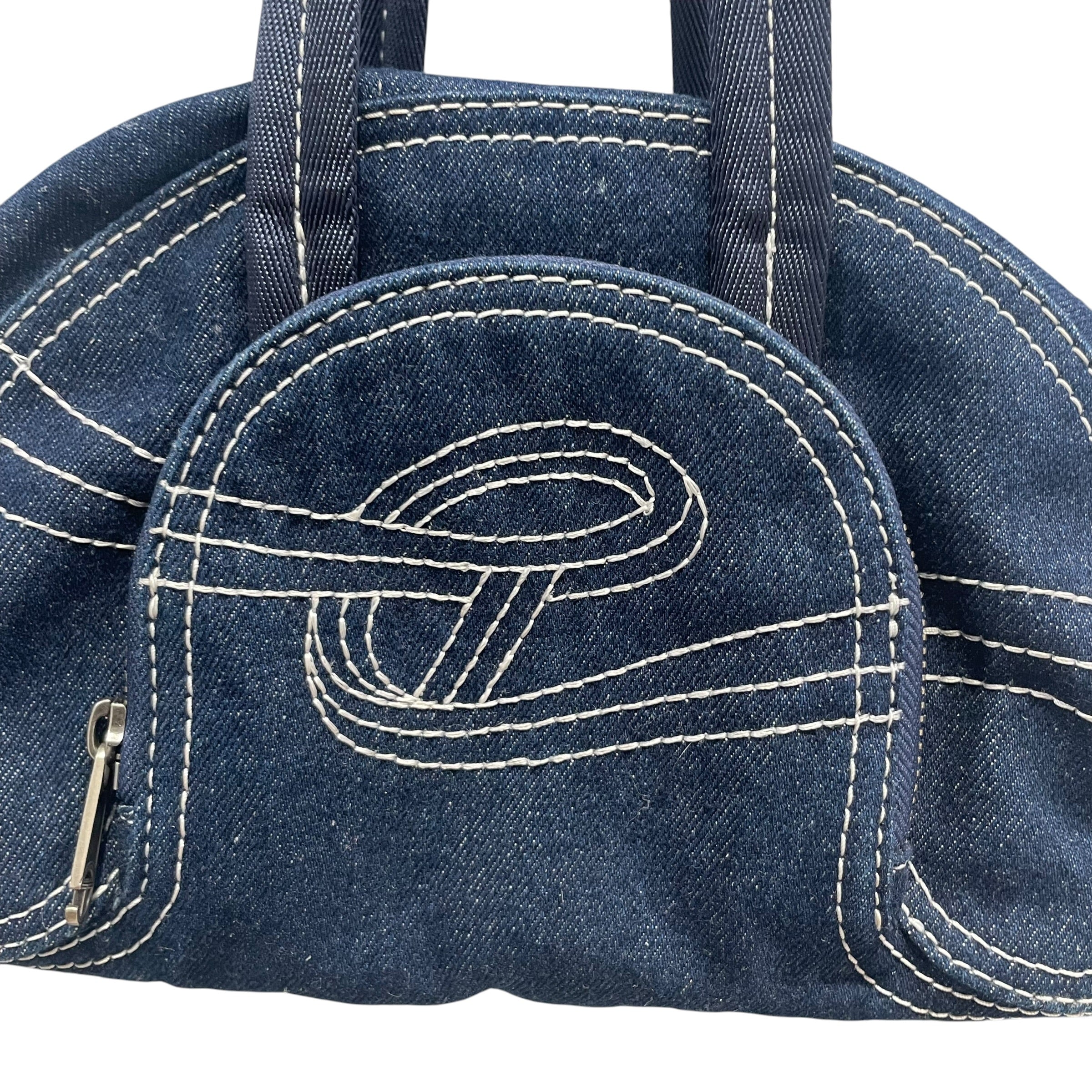Telfar/Clutch Bag/Denim/IDG/brw tag/4 t studs bottom