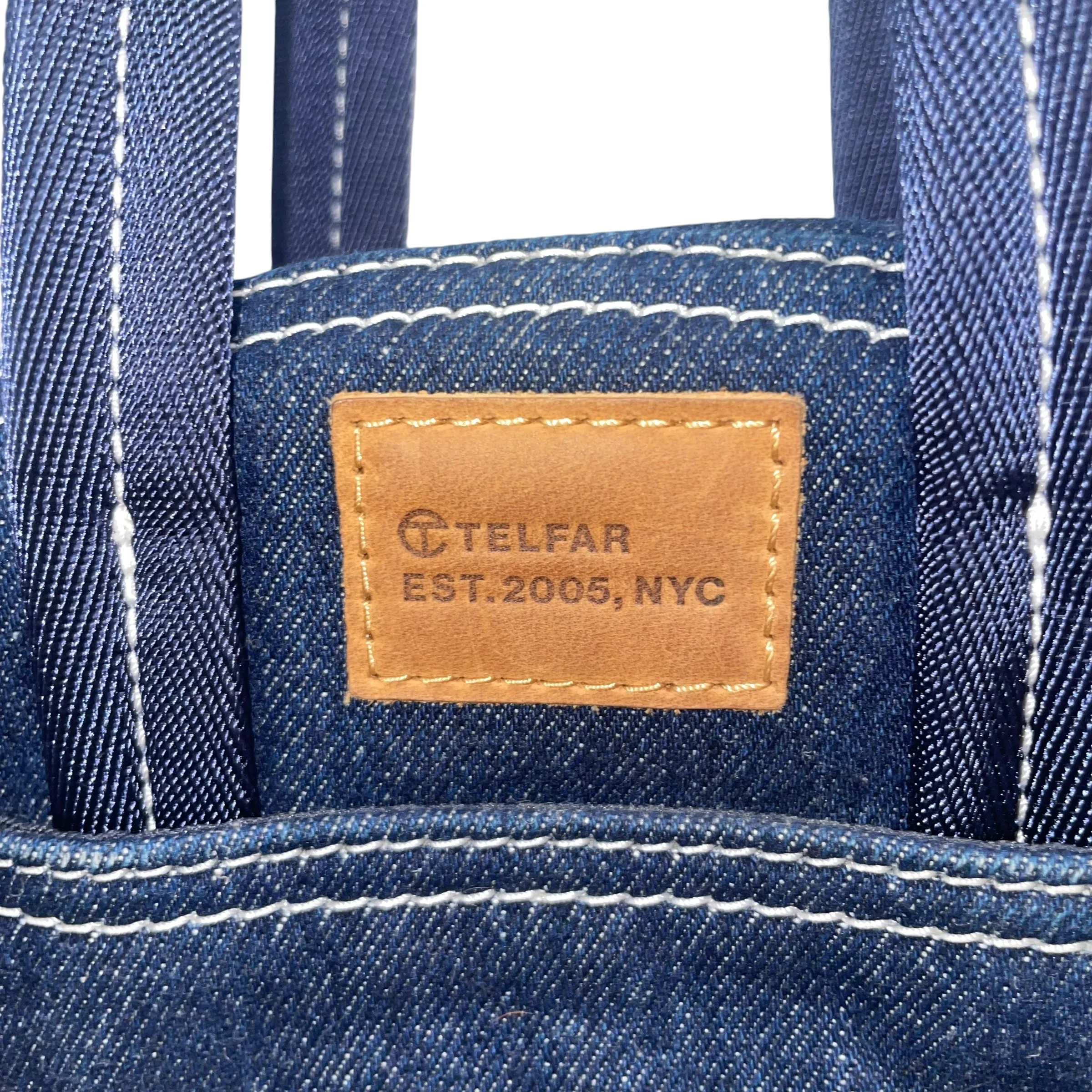 Telfar/Clutch Bag/Denim/IDG/brw tag/4 t studs bottom