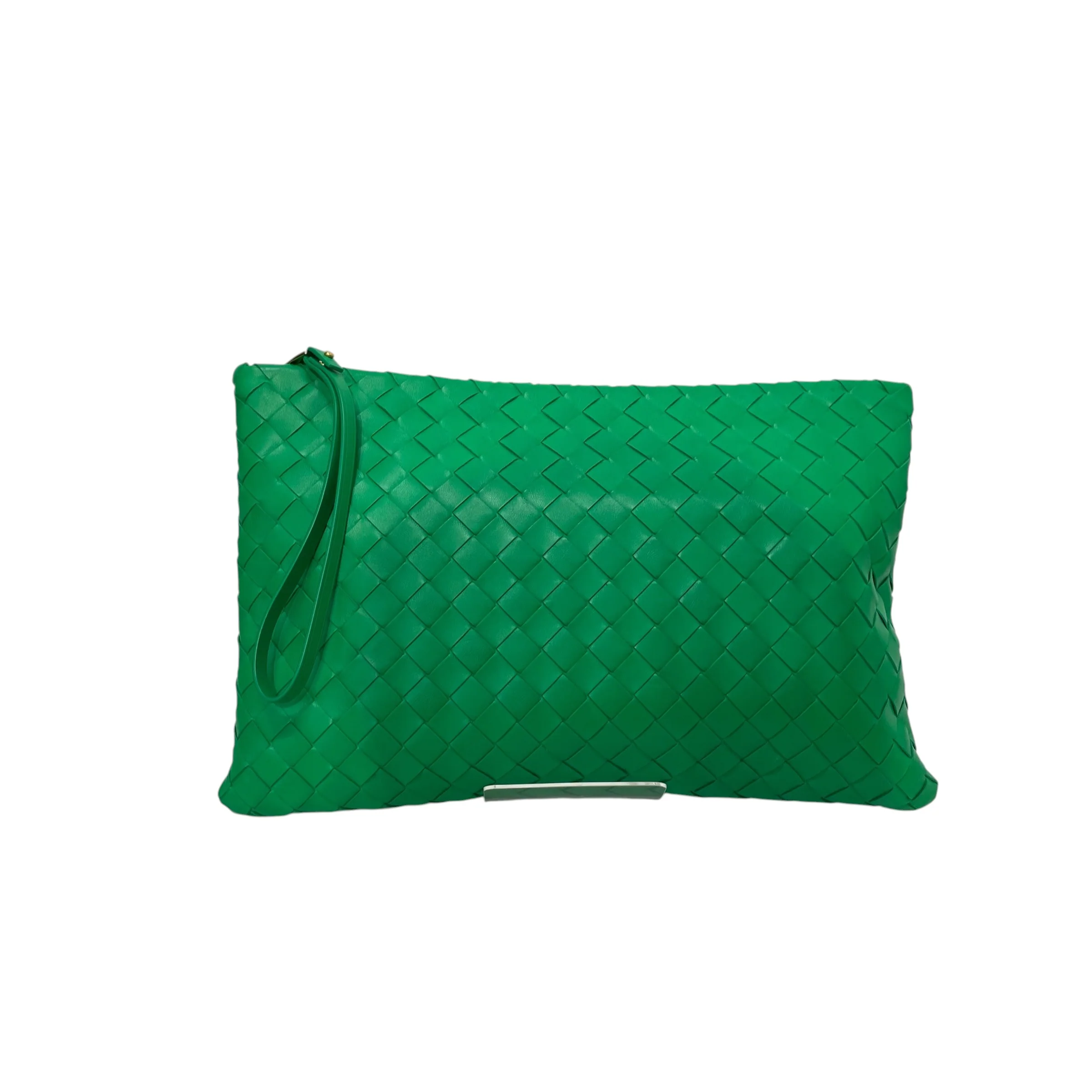 BOTTEGA VENETA/Clutch Bag/Leather/GRN/intrecciato clutch