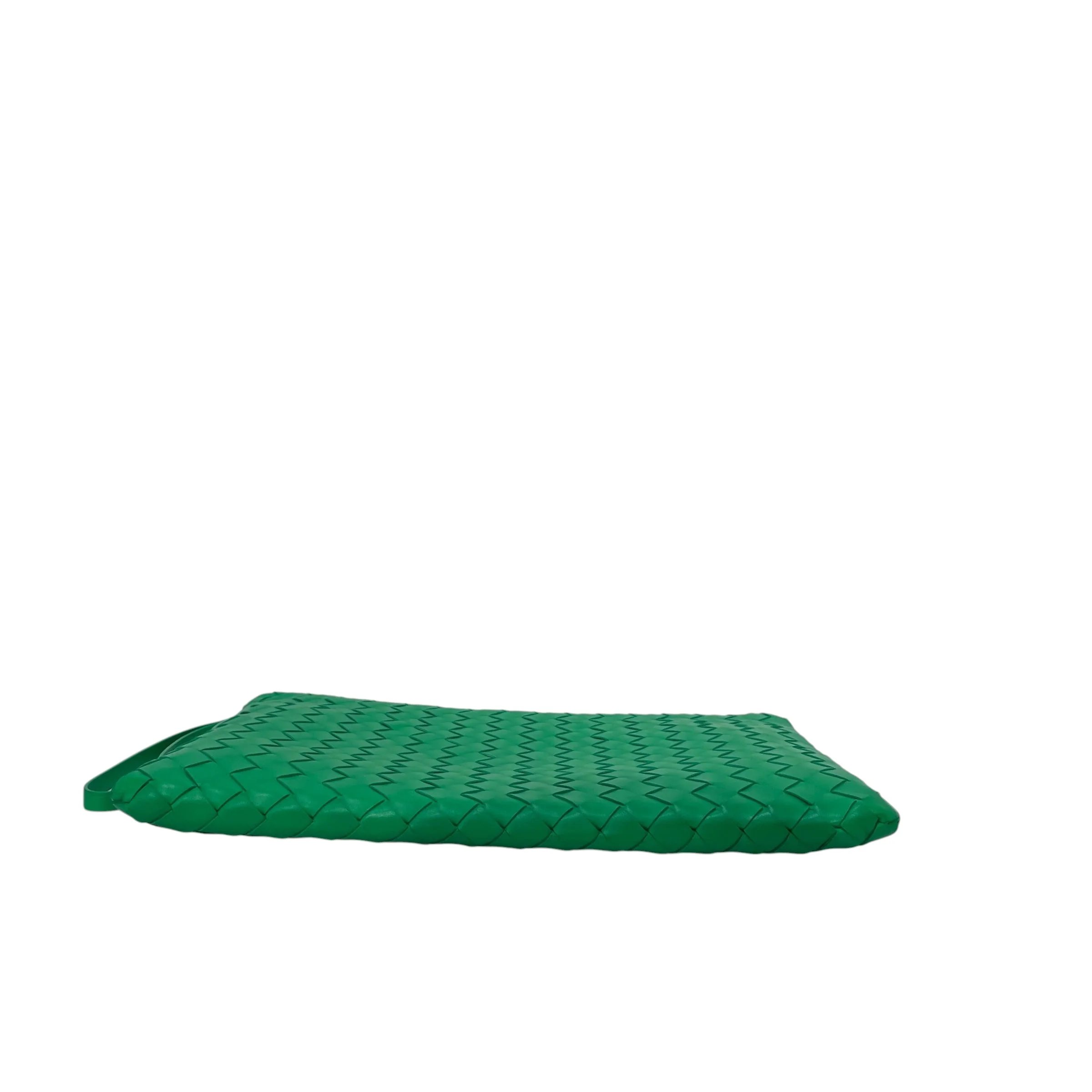 BOTTEGA VENETA/Clutch Bag/Leather/GRN/intrecciato clutch