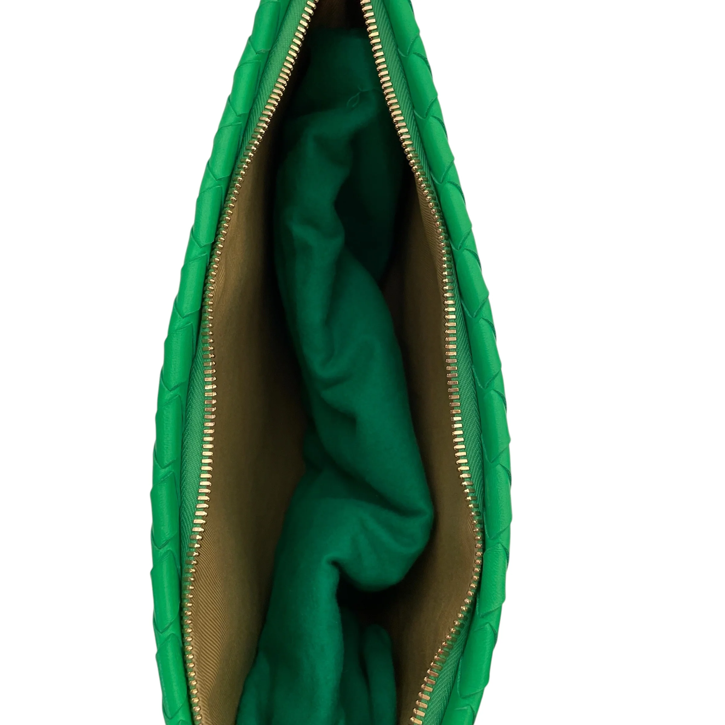 BOTTEGA VENETA/Clutch Bag/Leather/GRN/intrecciato clutch