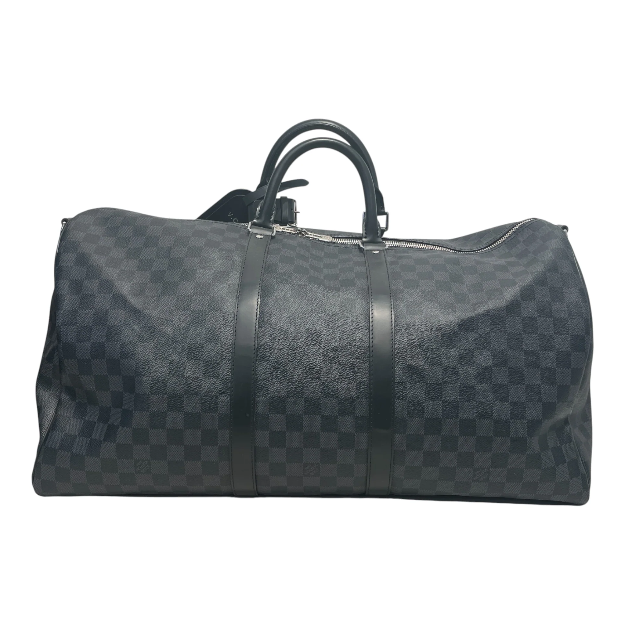 LOUIS VUITTON/Bag/Monogram/Leather/BLK/cobalt damier keepall