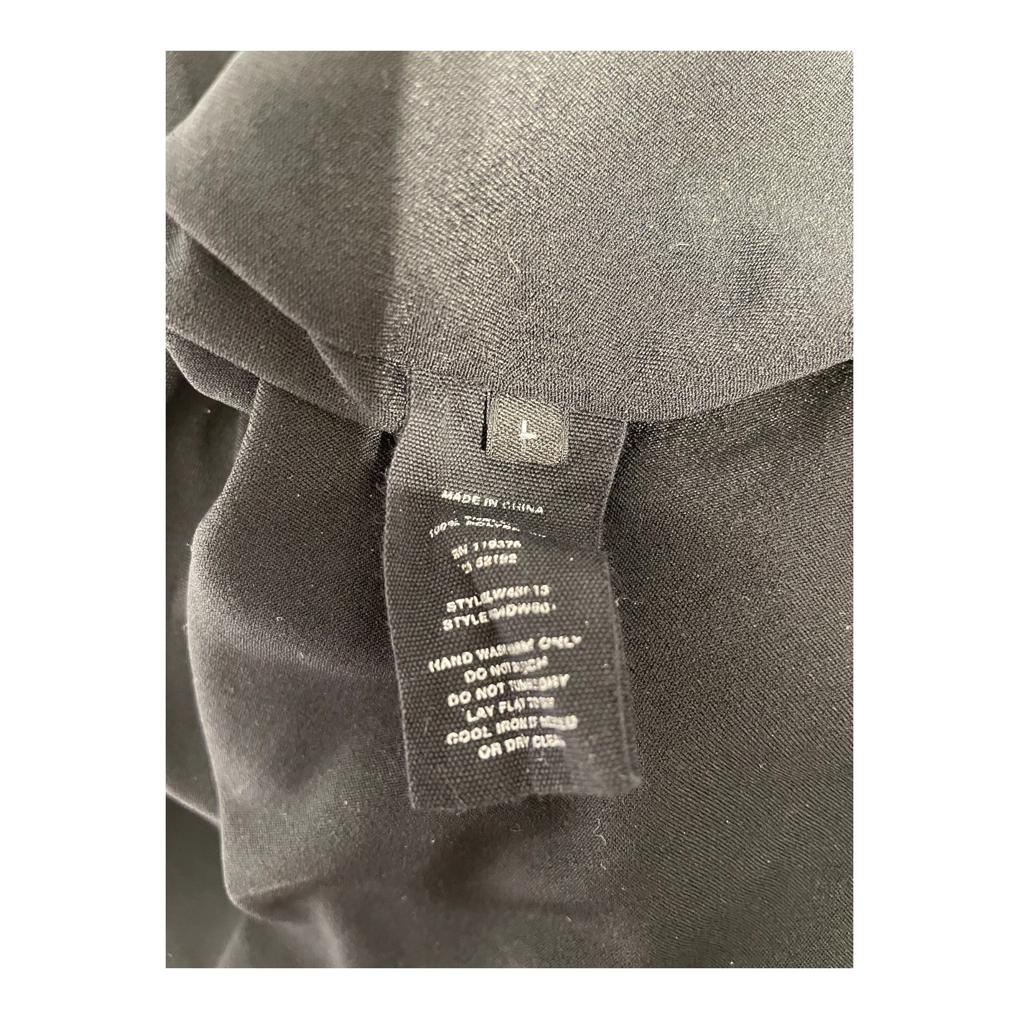 Helmut Lang/Camisole Dress/L/Polyester/BLK/DRAPED NECK
