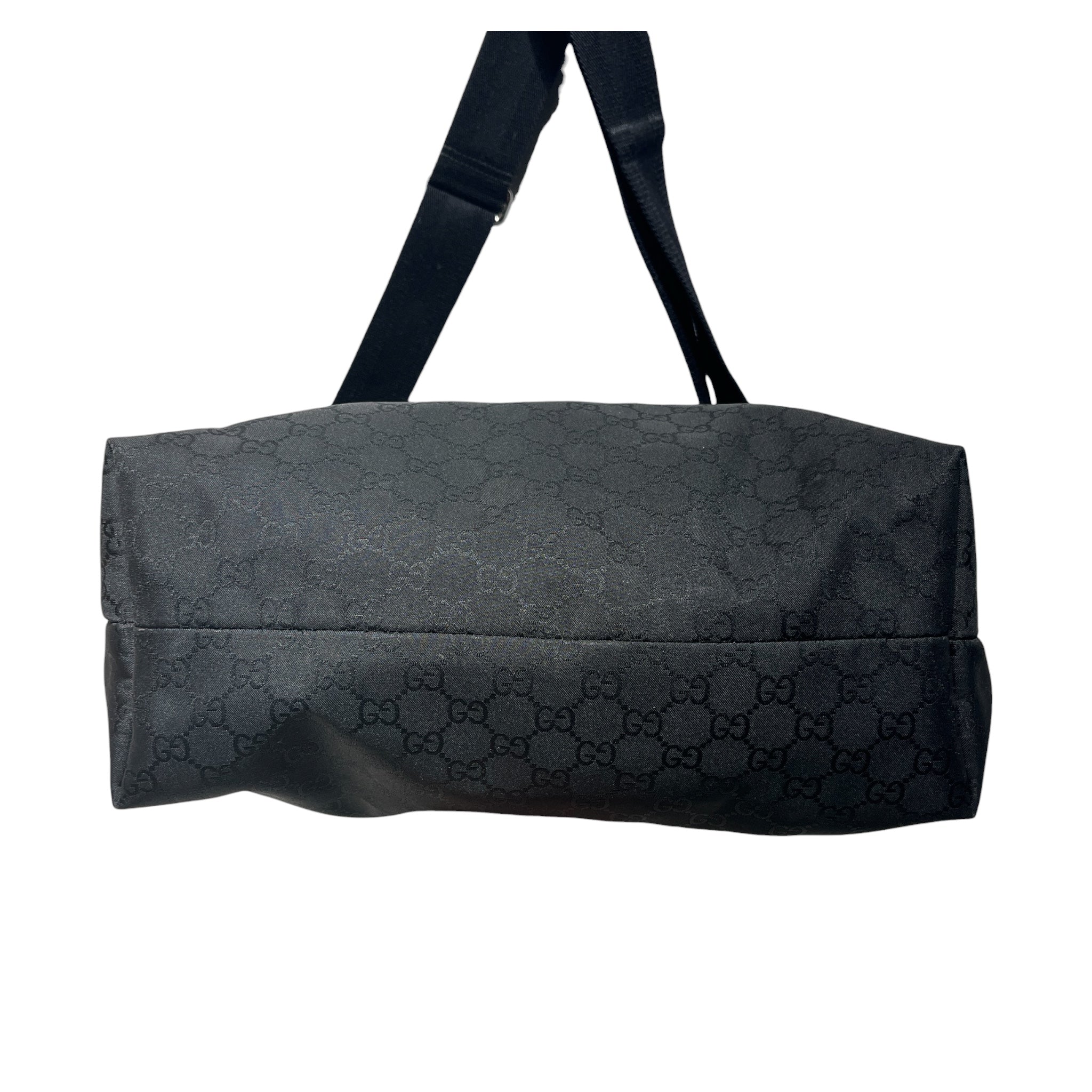 GUCCI/Bag/Nylon/BLK/Nylon Top Zip Messenger