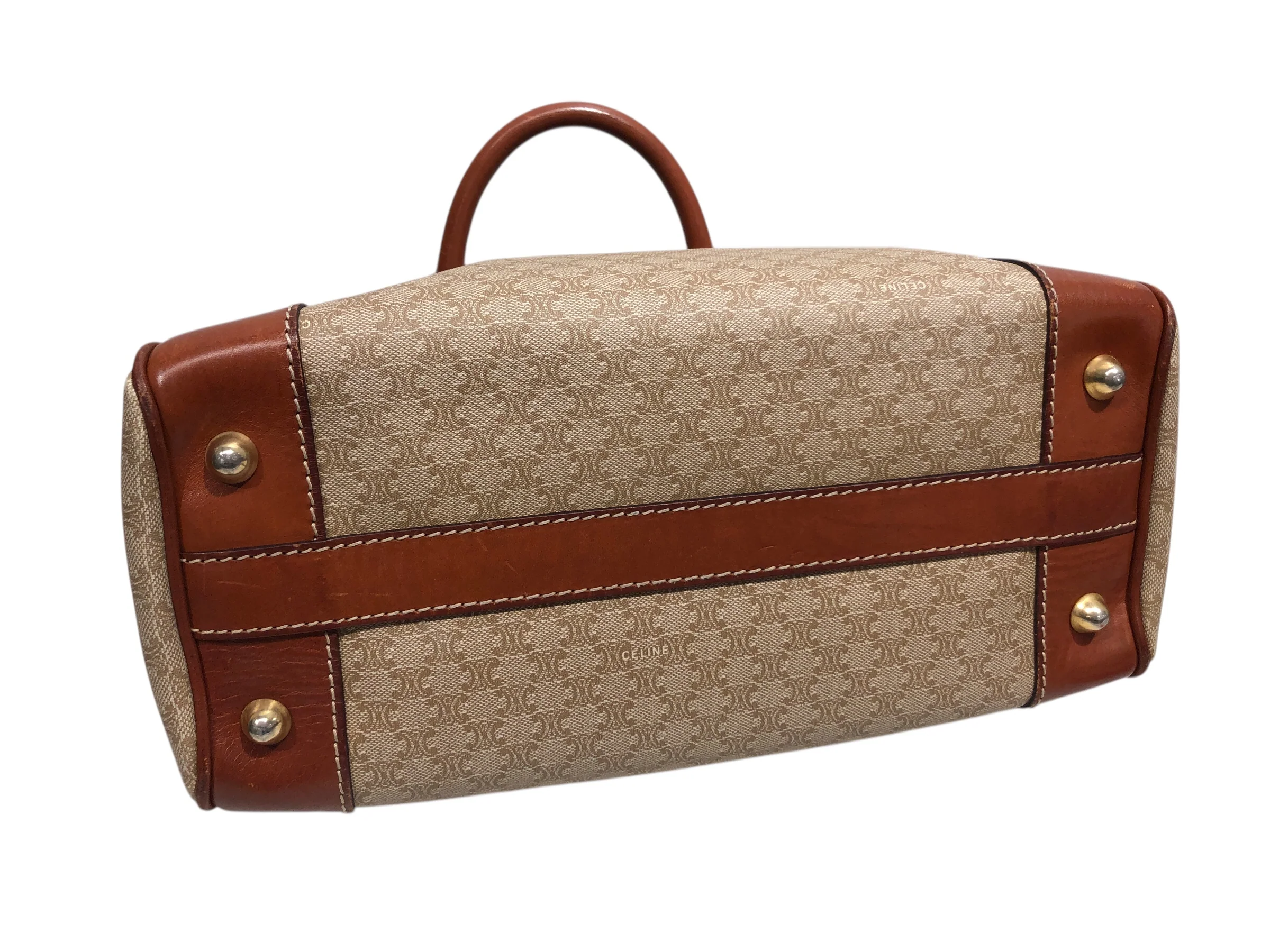 CELINE/Hand Bag/All Over Print/Leather/BEG/