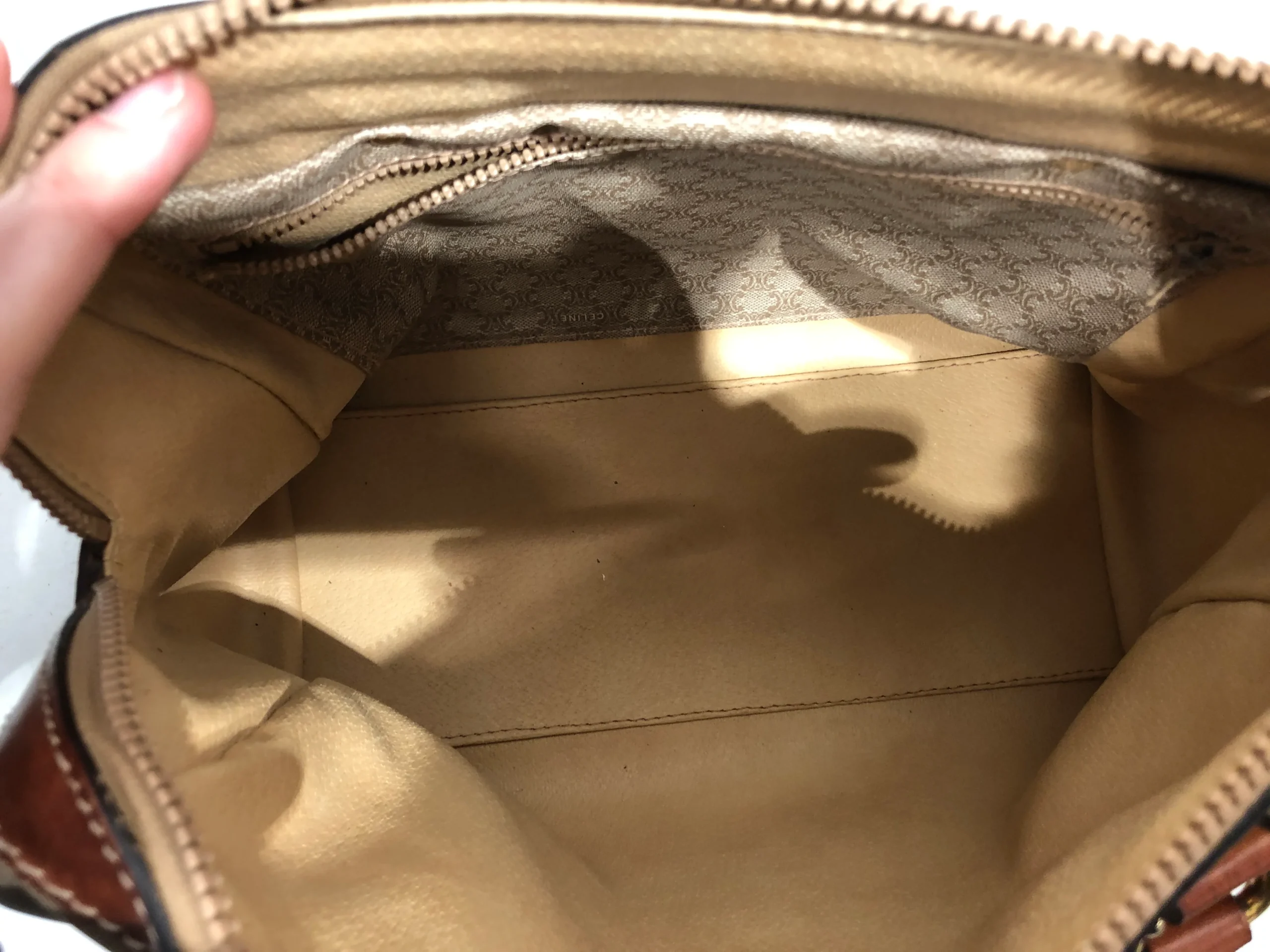CELINE/Hand Bag/All Over Print/Leather/BEG/
