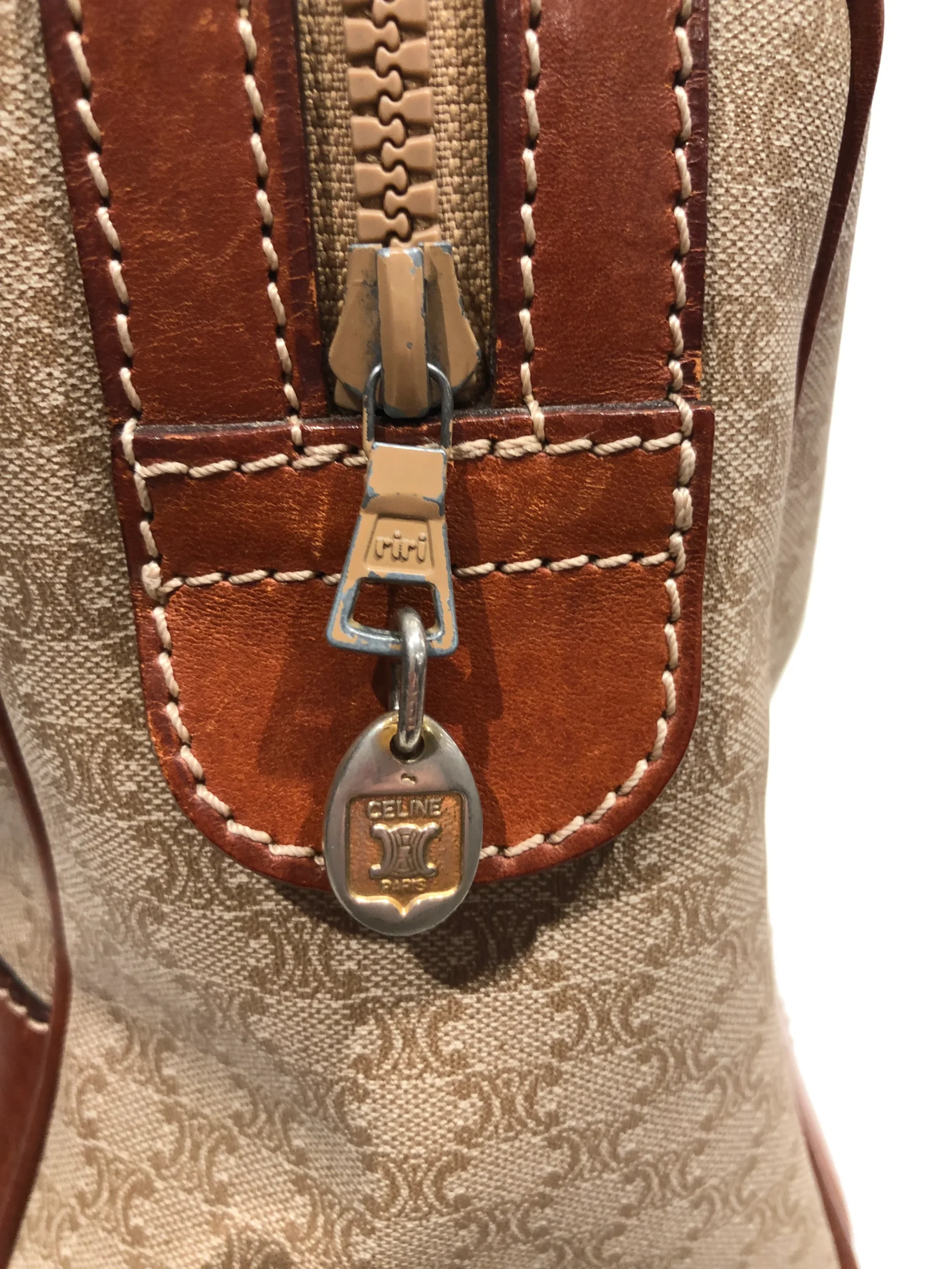 CELINE/Hand Bag/All Over Print/Leather/BEG/
