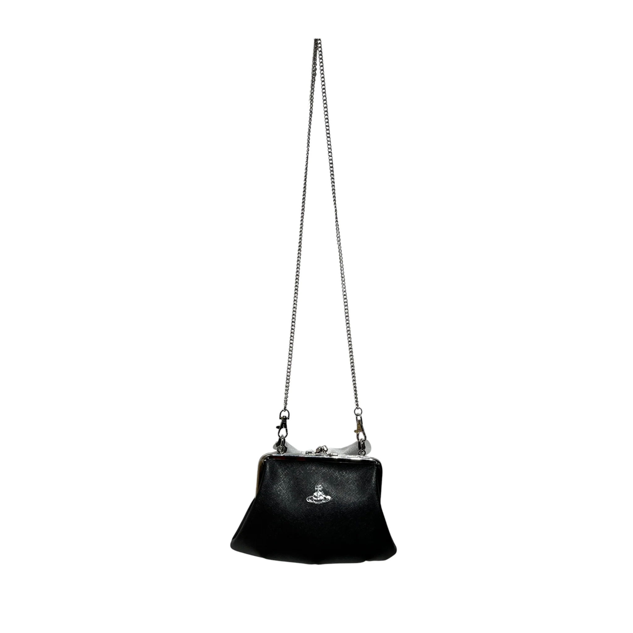 Vivienne Westwood/Cross Body Bag/Leather/BLK/new with wrapping