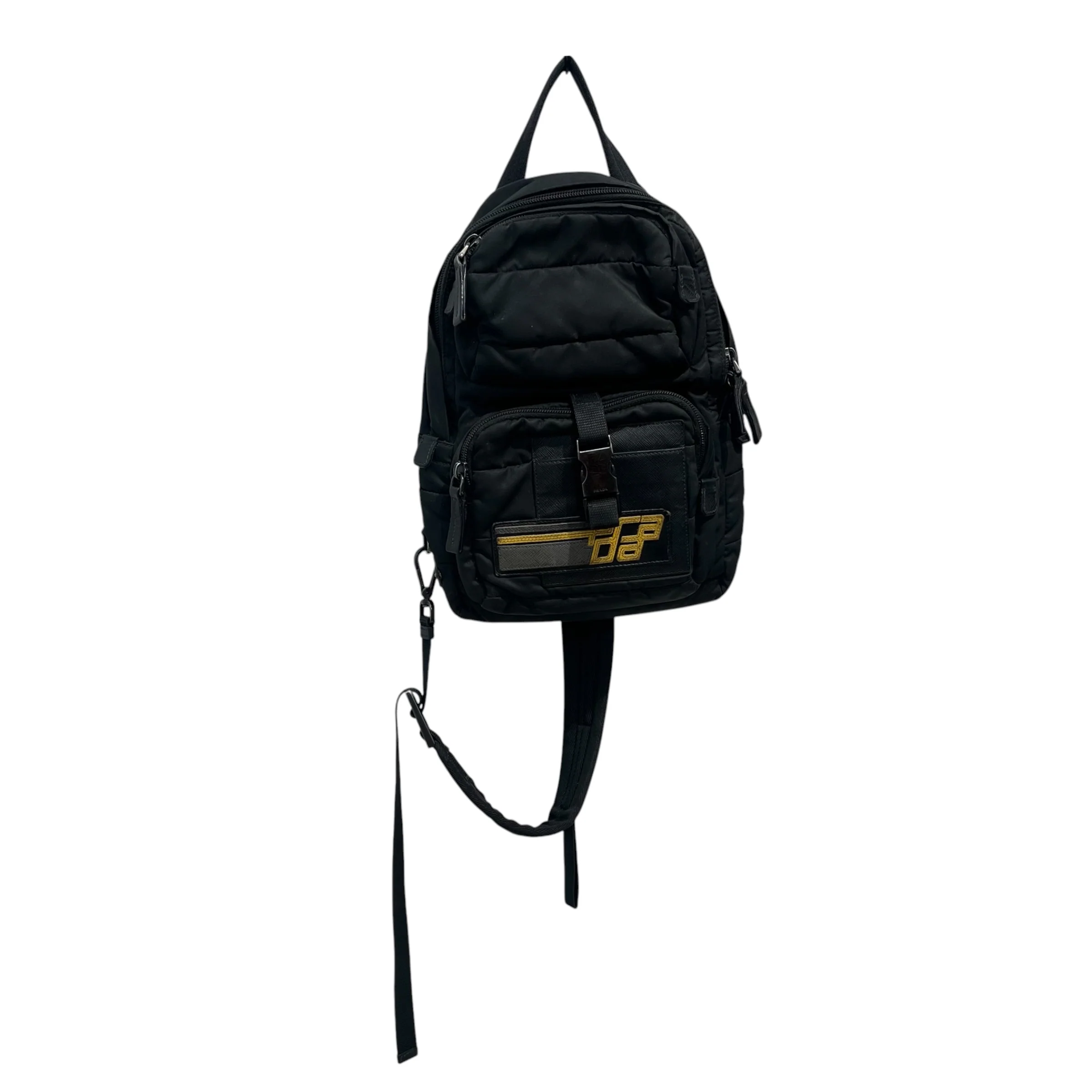 PRADA/Backpack/Nylon/BLK/NYLON SAFFIANO BACKPACK