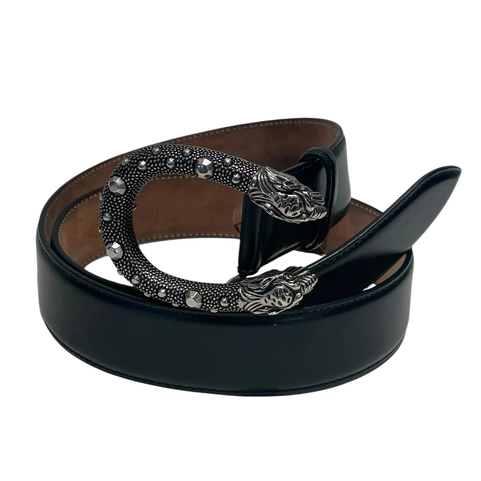 GUCCI/Belt/Leather/BLK/Gucci Dionysus belt