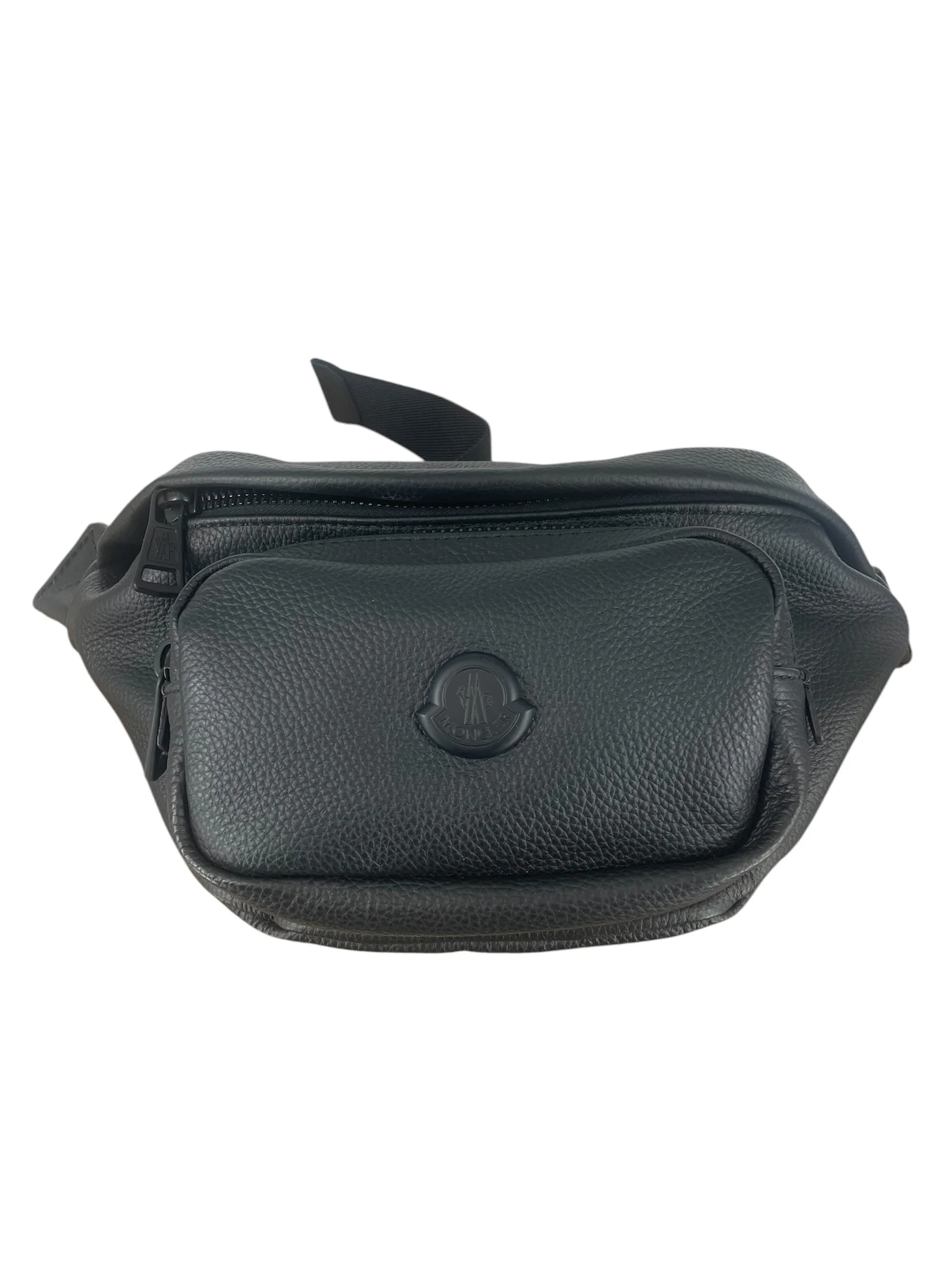MONCLER/Fanny Pack/Leather/BLK/DURANCE LEATHER WAIST BAG