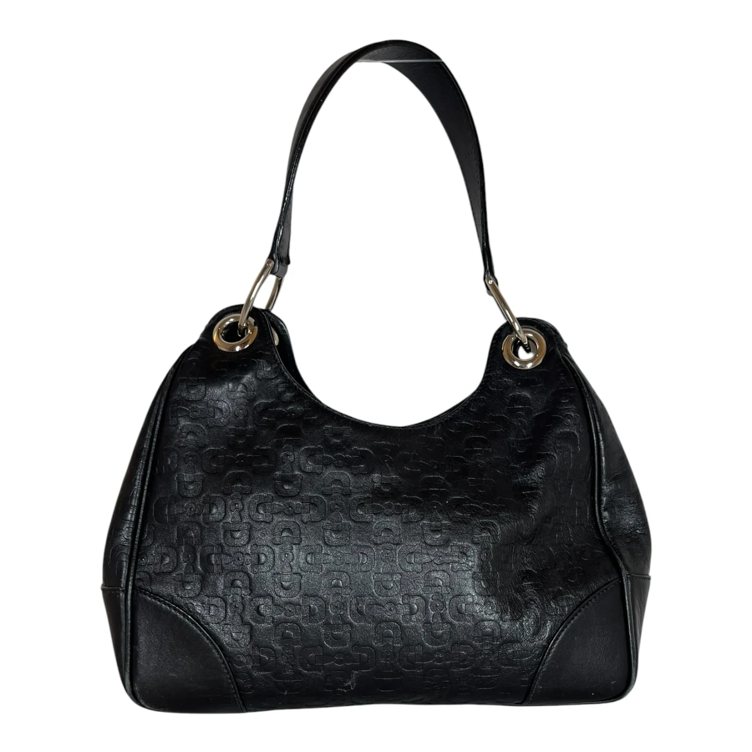 GUCCI/Hand Bag/All Over Print/Leather/BLK/HORSEBIT PATTERN