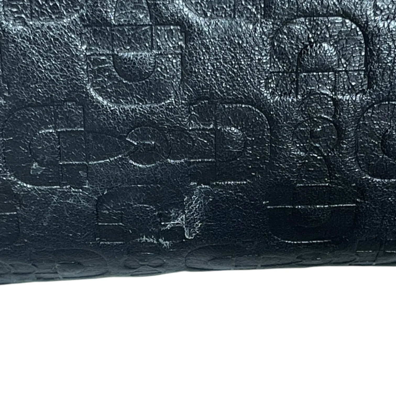 GUCCI/Hand Bag/All Over Print/Leather/BLK/HORSEBIT PATTERN