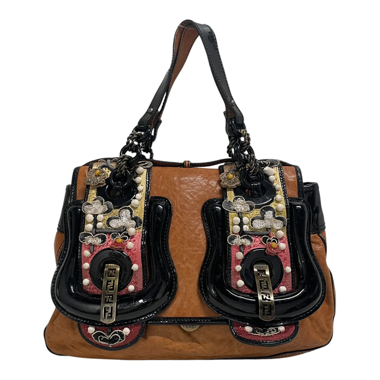 FENDI/Hand Bag/Leather/BRW/B6QKX4H