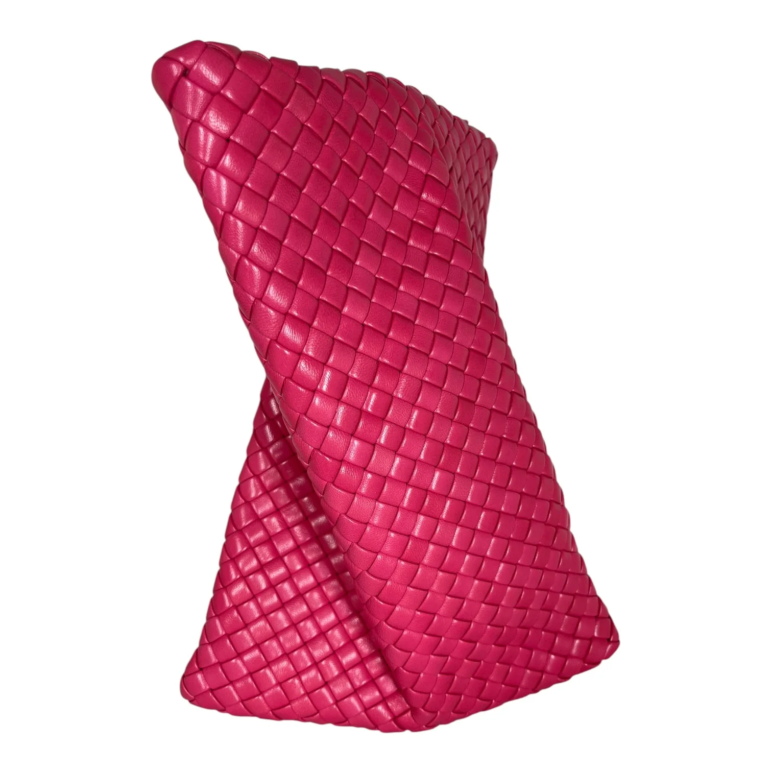 BOTTEGA VENETA/Clutch Bag/Leather/PNK/Twisted Clutch Padded