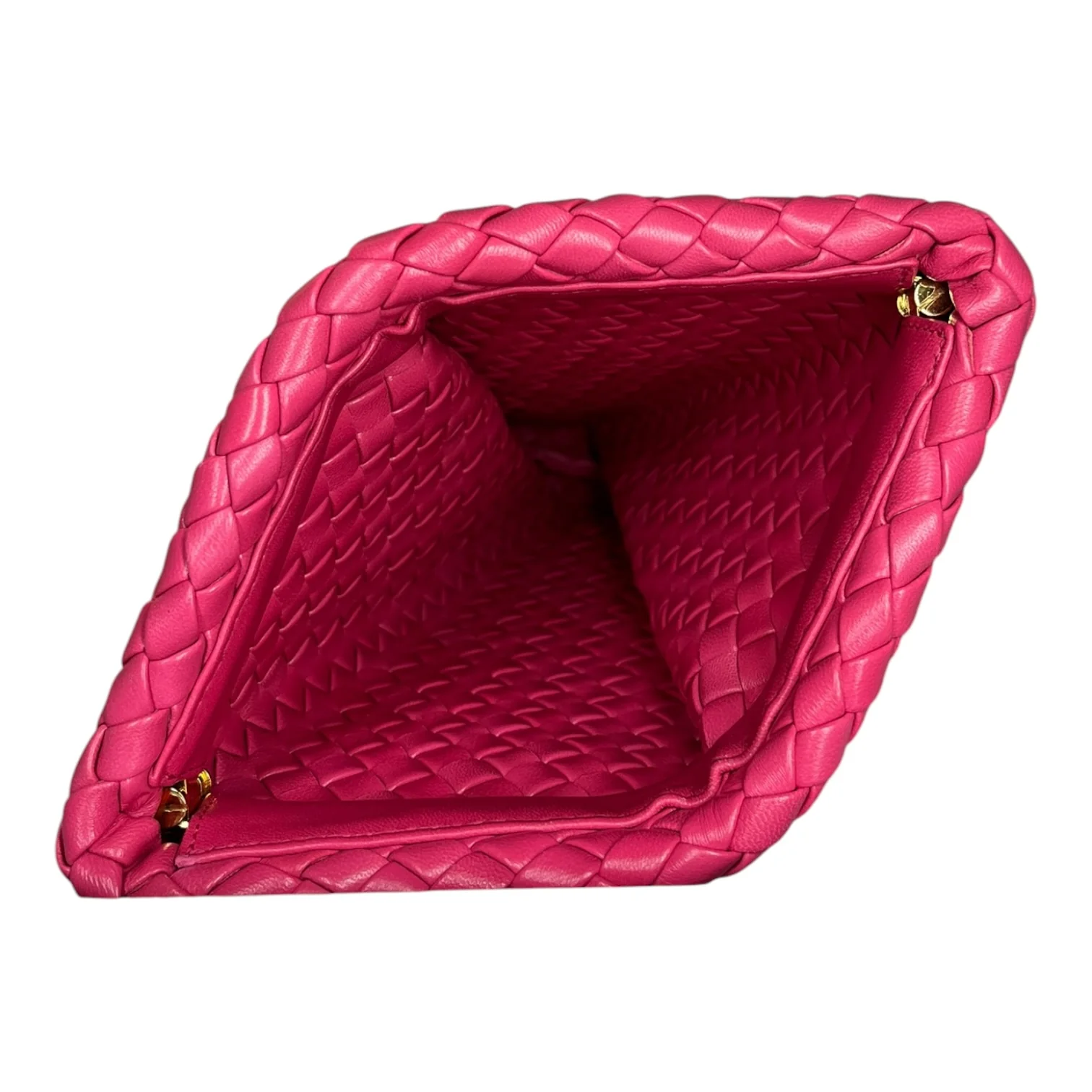 BOTTEGA VENETA/Clutch Bag/Leather/PNK/Twisted Clutch Padded