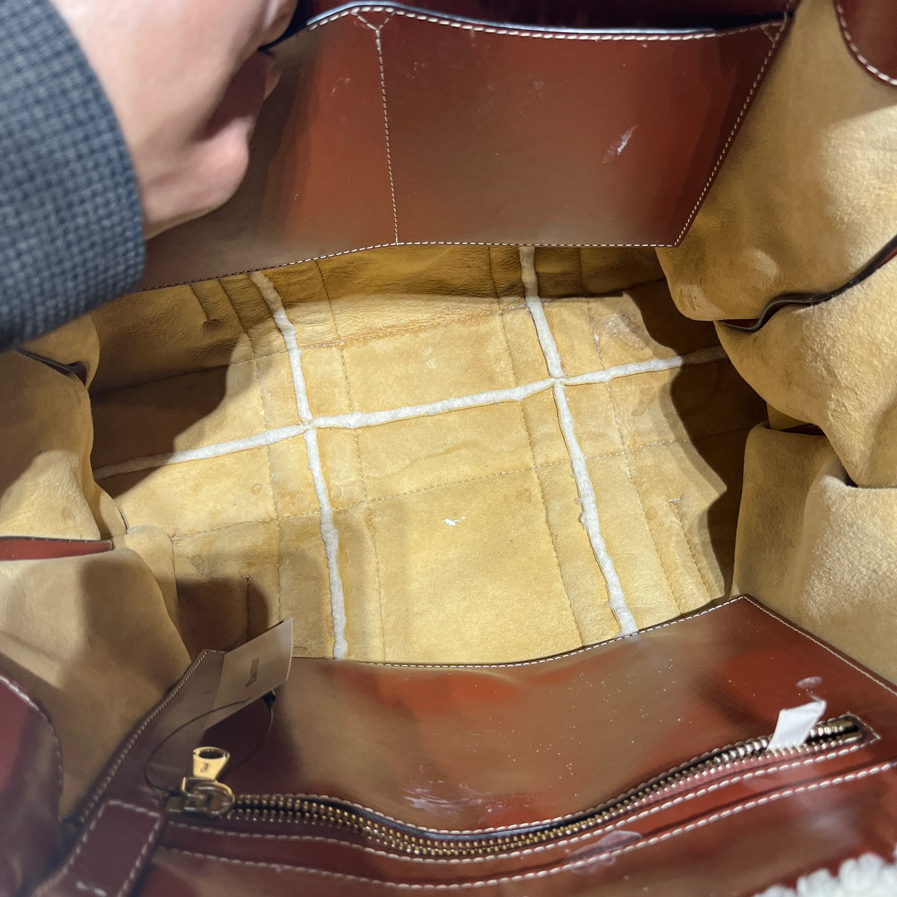 Chloe/Tote Bag/Wool/CRM/woody