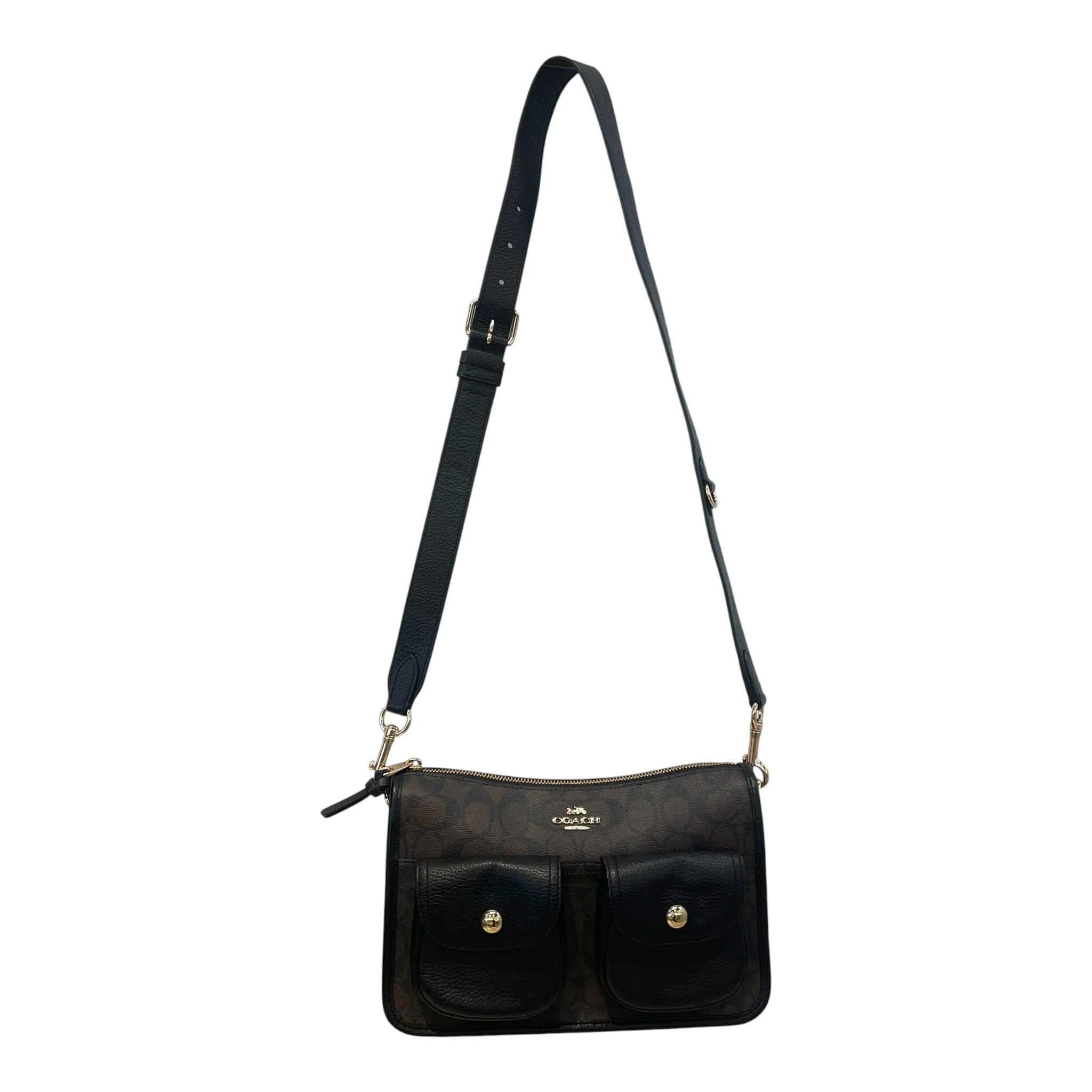 COACH/Cross Body Bag/Monogram/Leather/BRW/