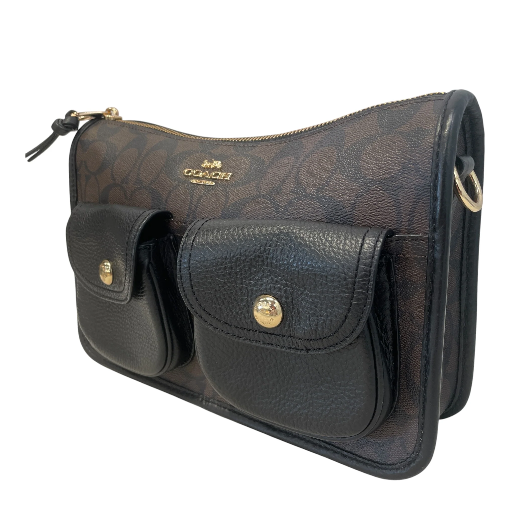 COACH/Cross Body Bag/Monogram/Leather/BRW/