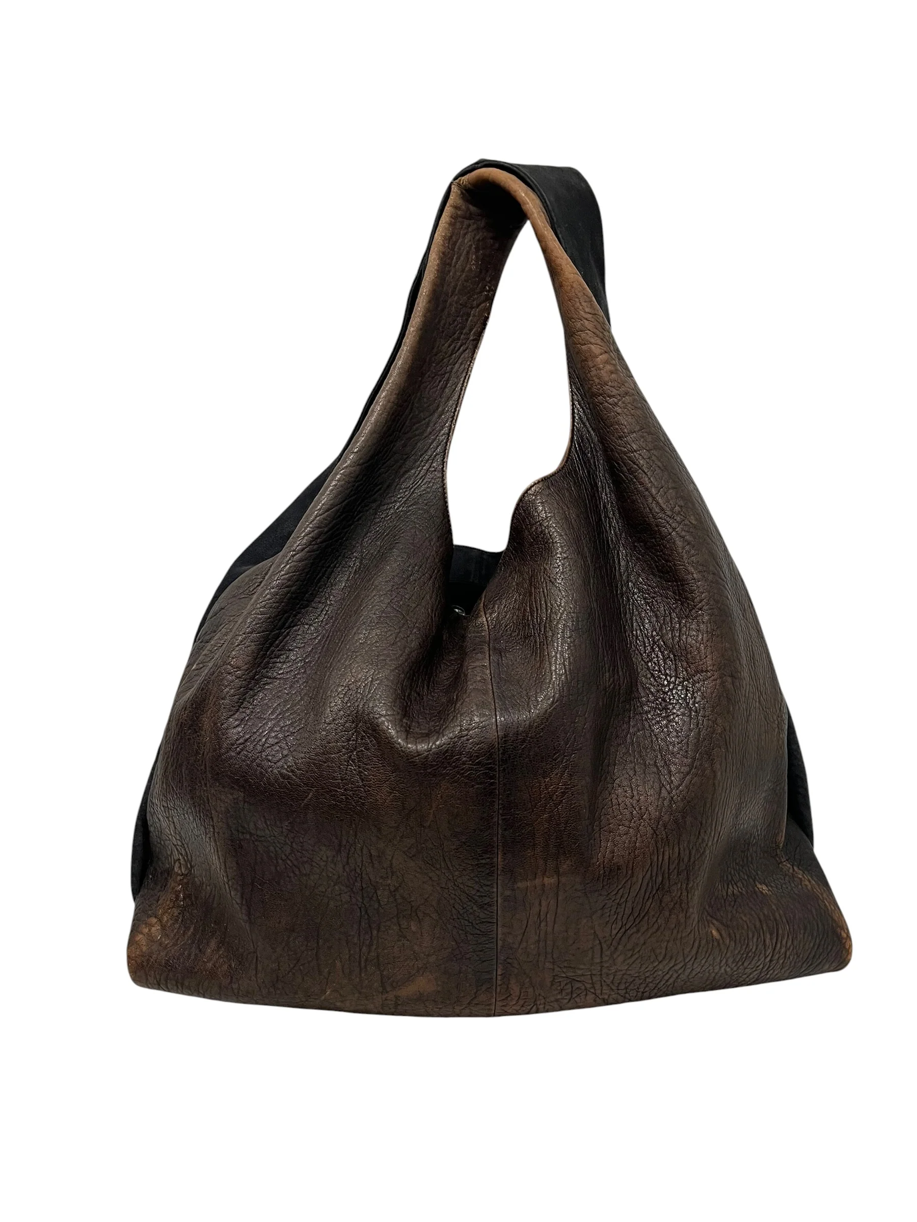 Alexander Wang/Tote Bag/Leather/BRW/TWO TONE LEATHER W BLK SUEDE