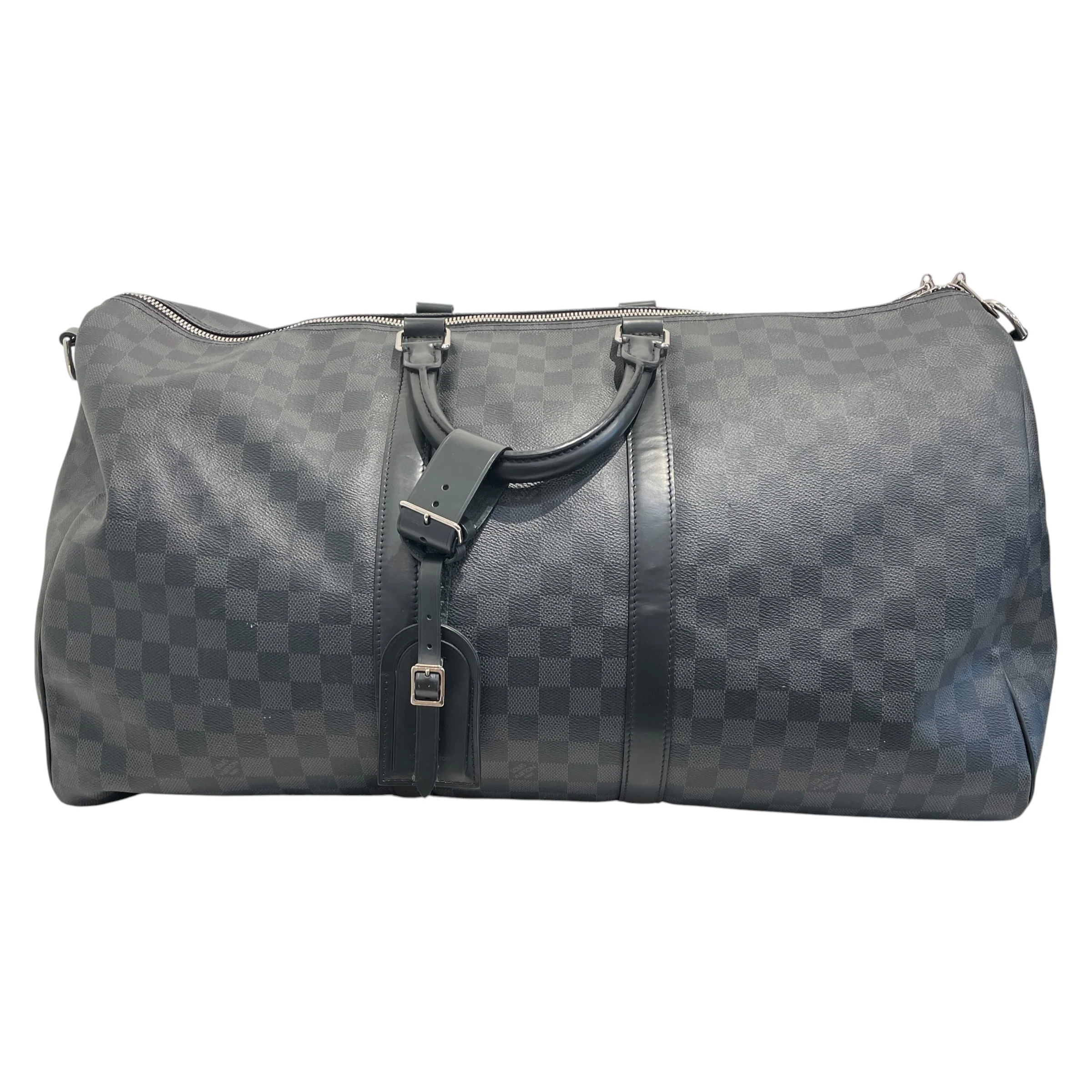 LOUIS VUITTON/Bag/Monogram/Leather/BLK/Keepall 55 Graphite