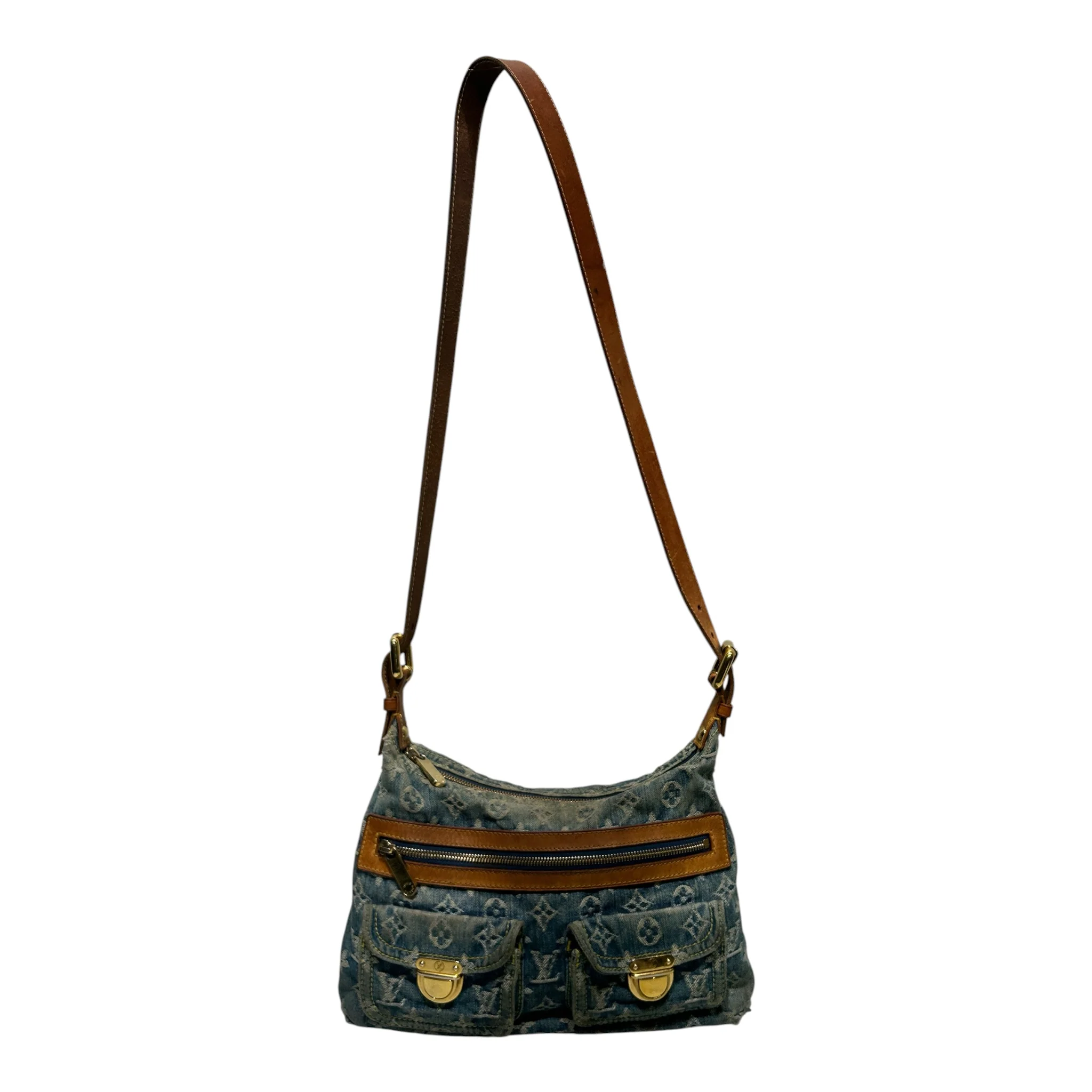 LOUIS VUITTON/Bag/Monogram/Denim/BLU/Monogram Baggy PM