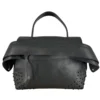TOD'S/Hand Bag/Leather/GRY/studded red interior bag