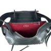 TOD'S/Hand Bag/Leather/GRY/studded red interior bag
