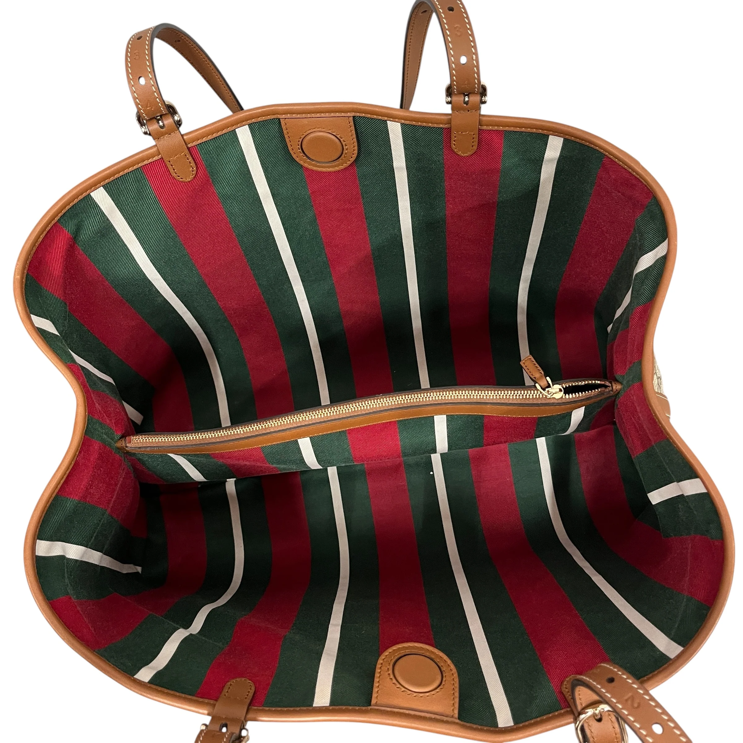 GUCCI/Tote Bag/Monogram/Cotton/BEG/GG Emblem Large Tote