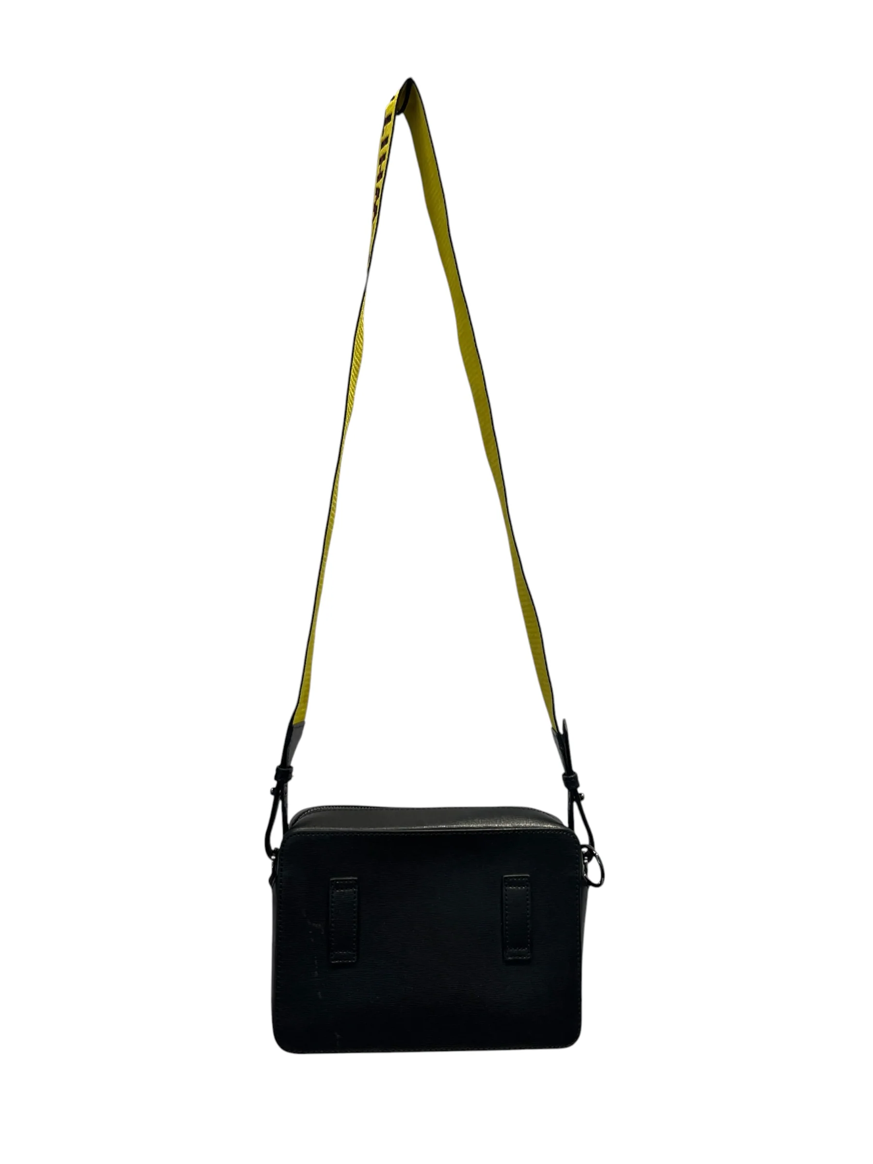 OFF-WHITE/Cross Body Bag/Stripe/Leather/BLK/DIAG CAMERA BAG