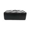 OFF-WHITE/Cross Body Bag/Stripe/Leather/BLK/DIAG CAMERA BAG